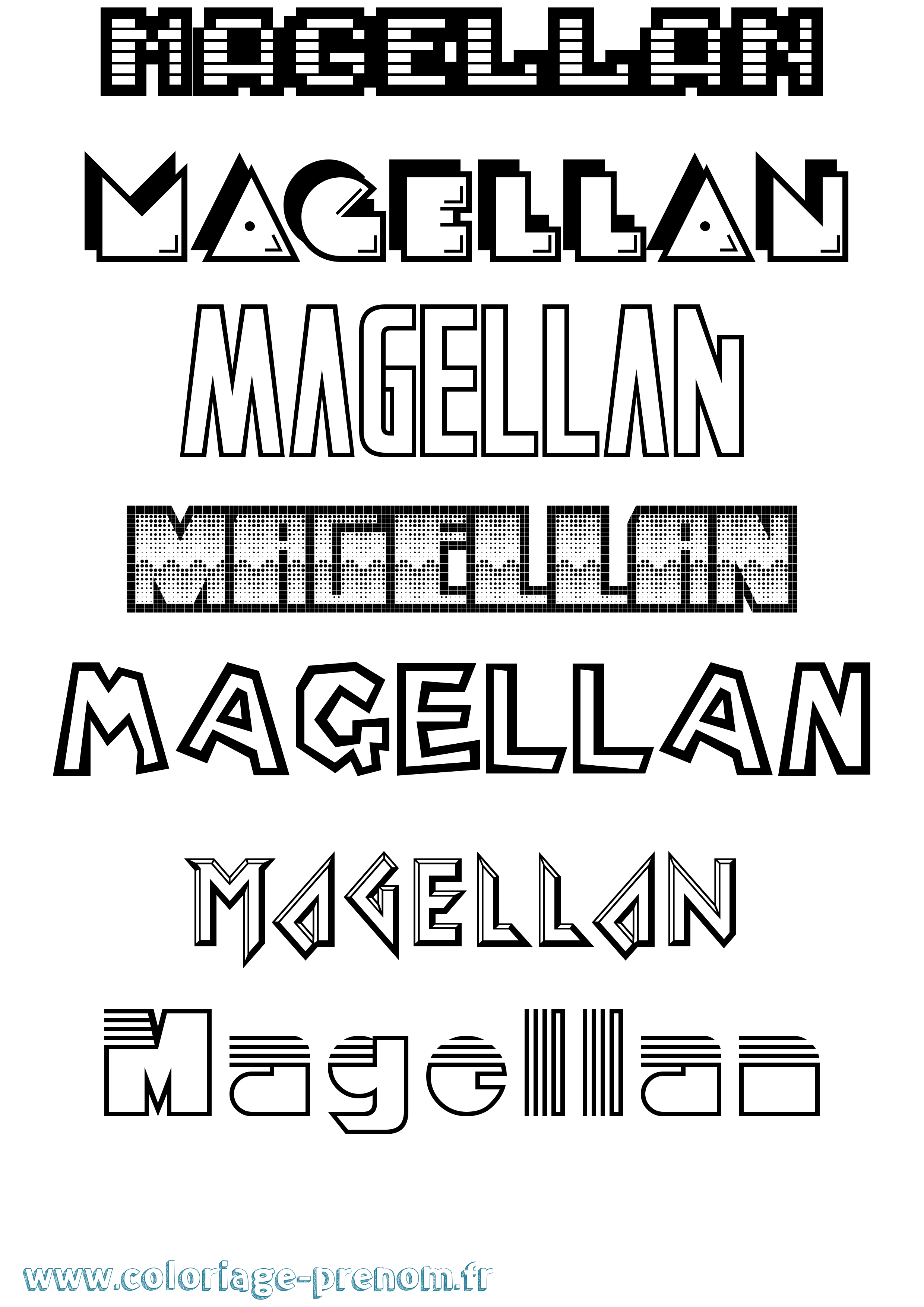 Coloriage prénom Magellan Jeux Vidéos