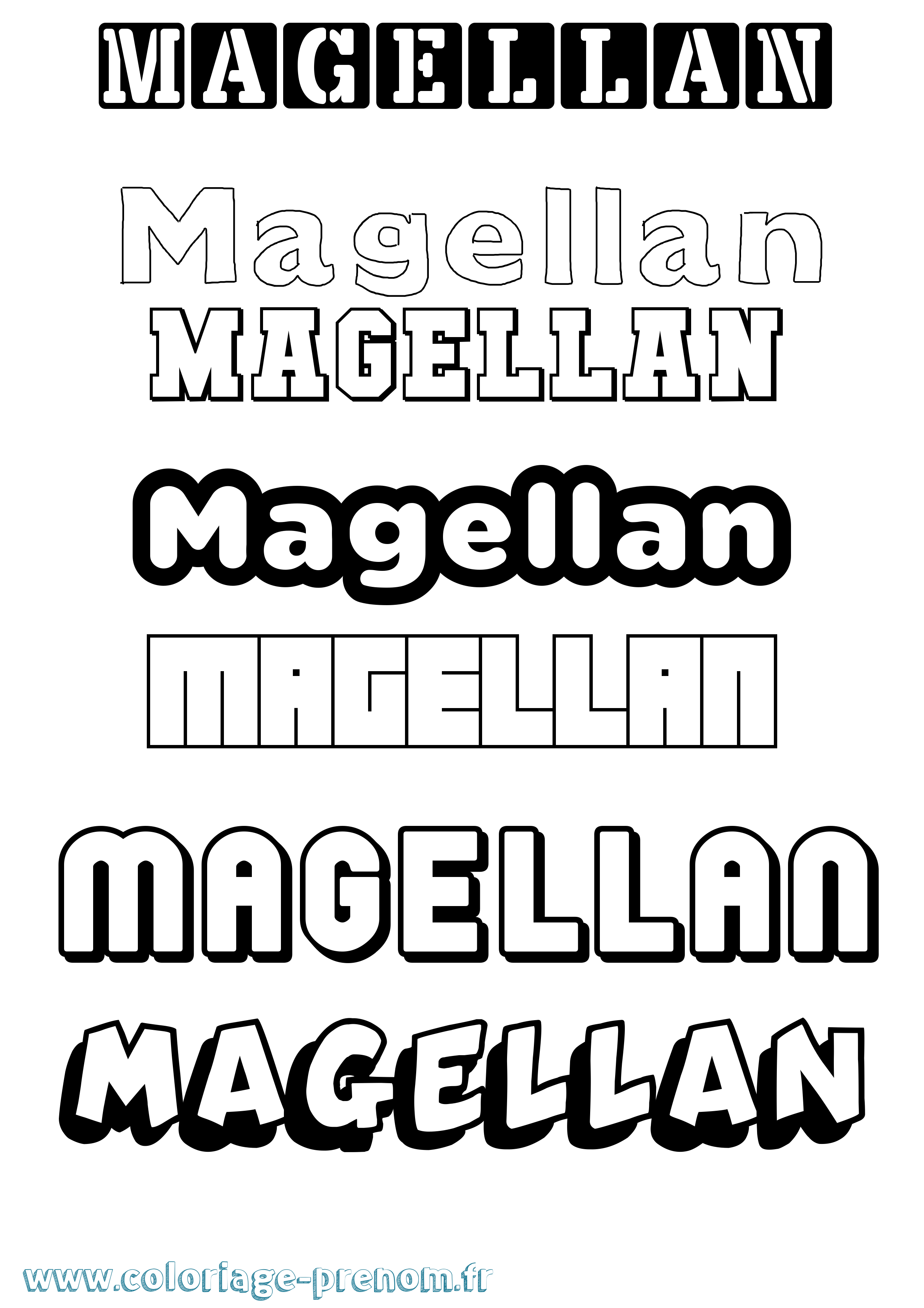 Coloriage Magellan Simple Coloriage prénom Magellan Simple