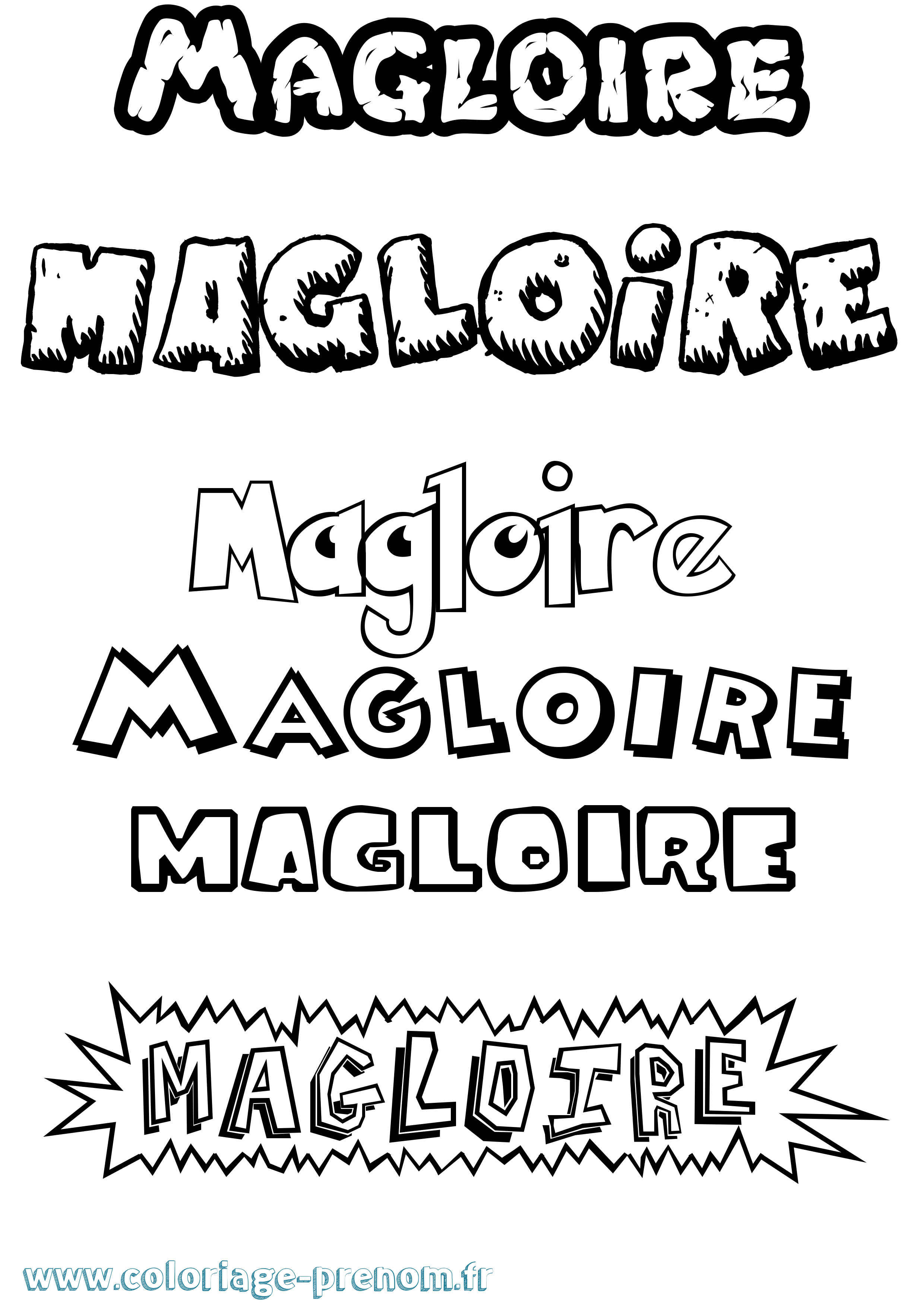 Coloriage prénom Magloire Dessin Animé