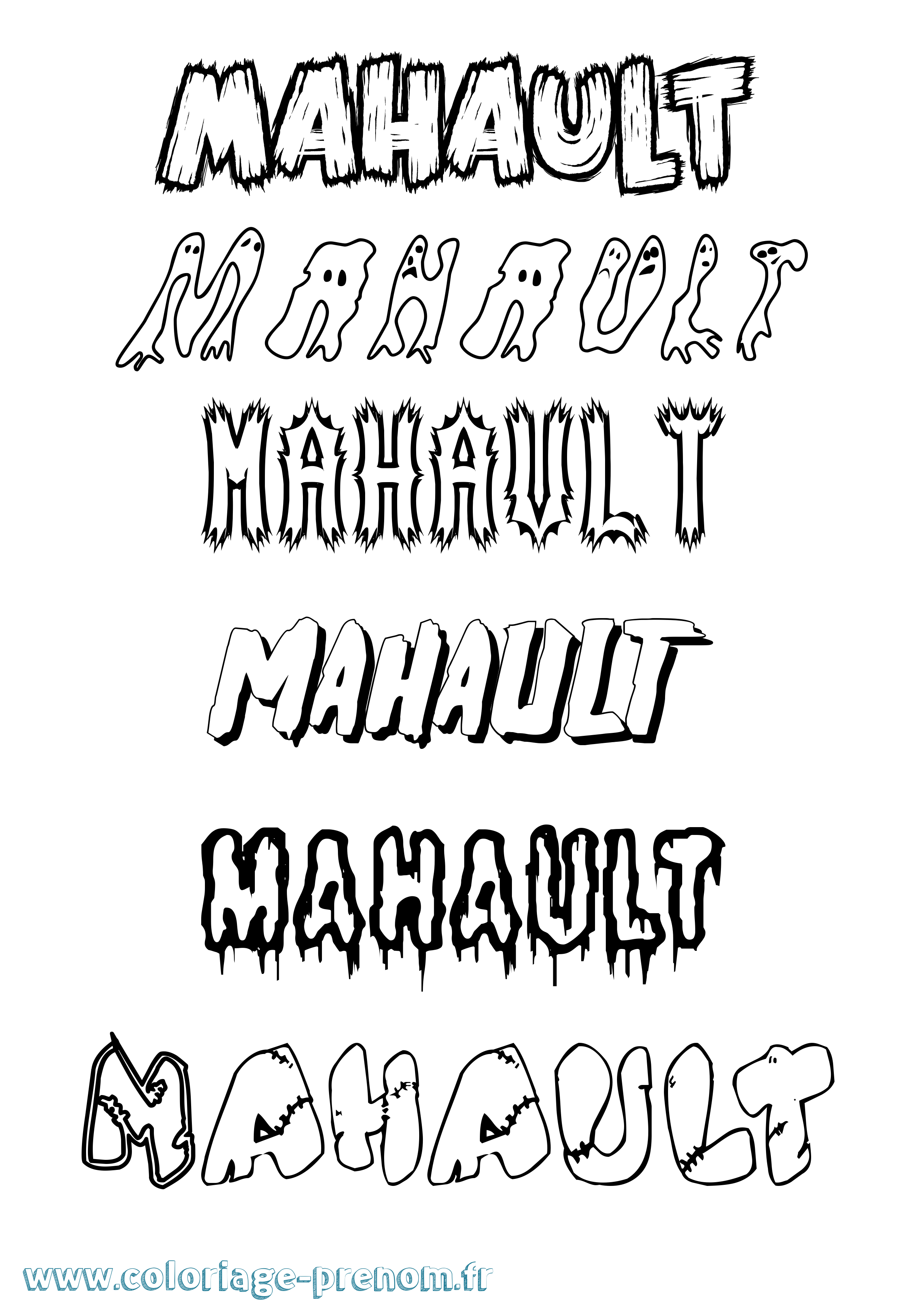 Coloriage prénom Mahault