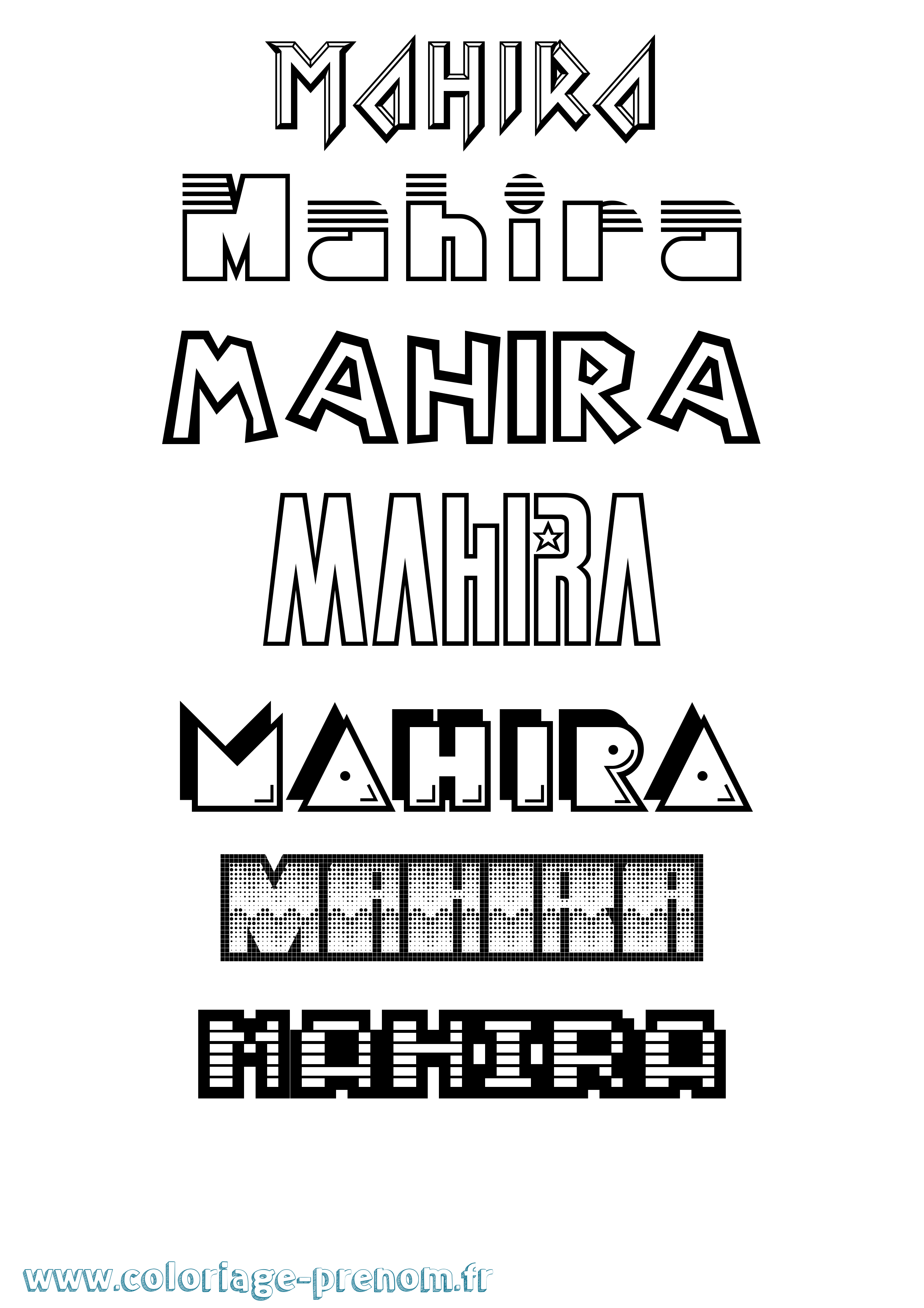 Coloriage Mahira Jeux Vidéos Coloriage prénom Mahira Jeux Vidéos