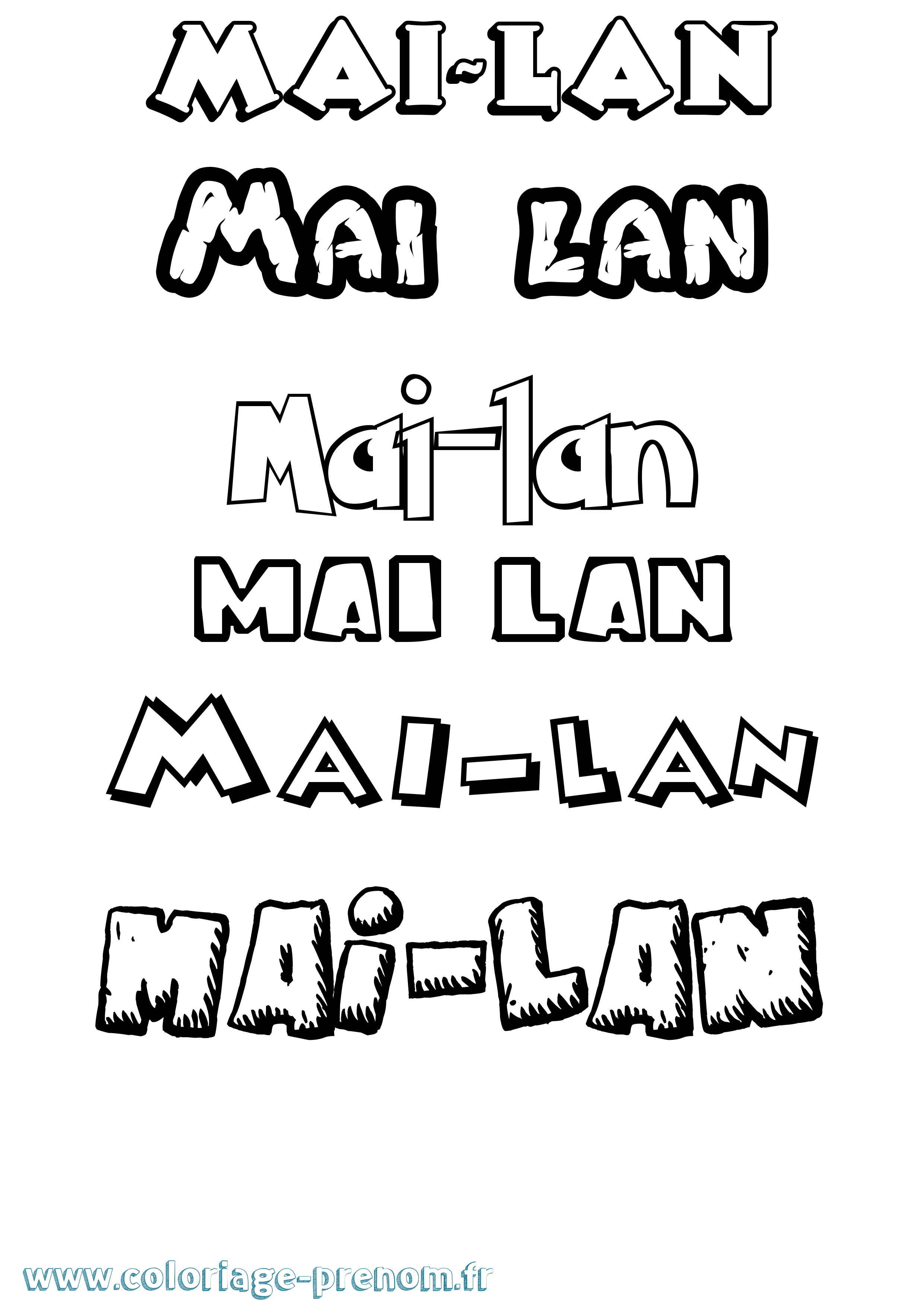 Coloriage prénom Mai-Lan Dessin Animé