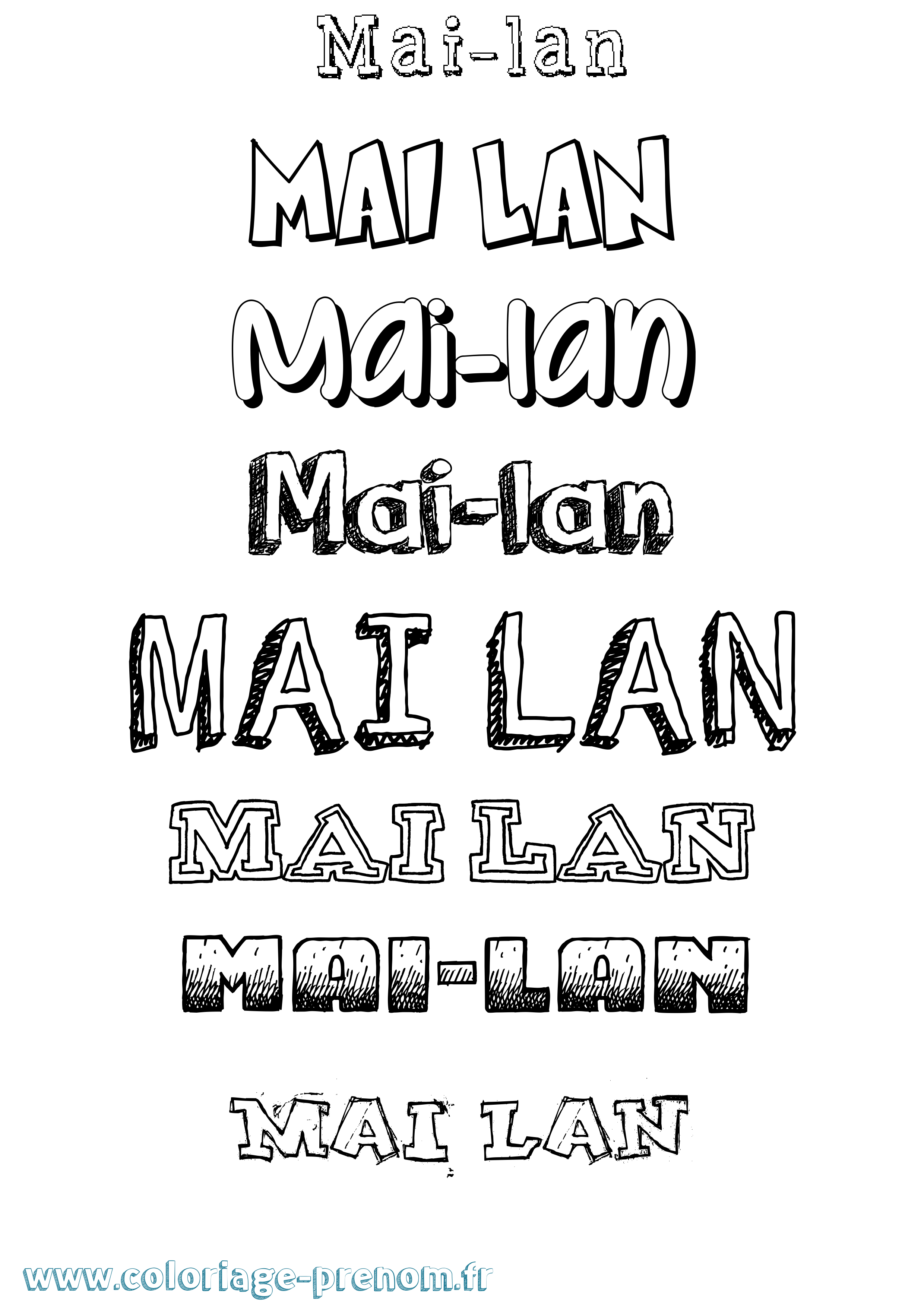 Coloriage prénom Mai-Lan Dessiné