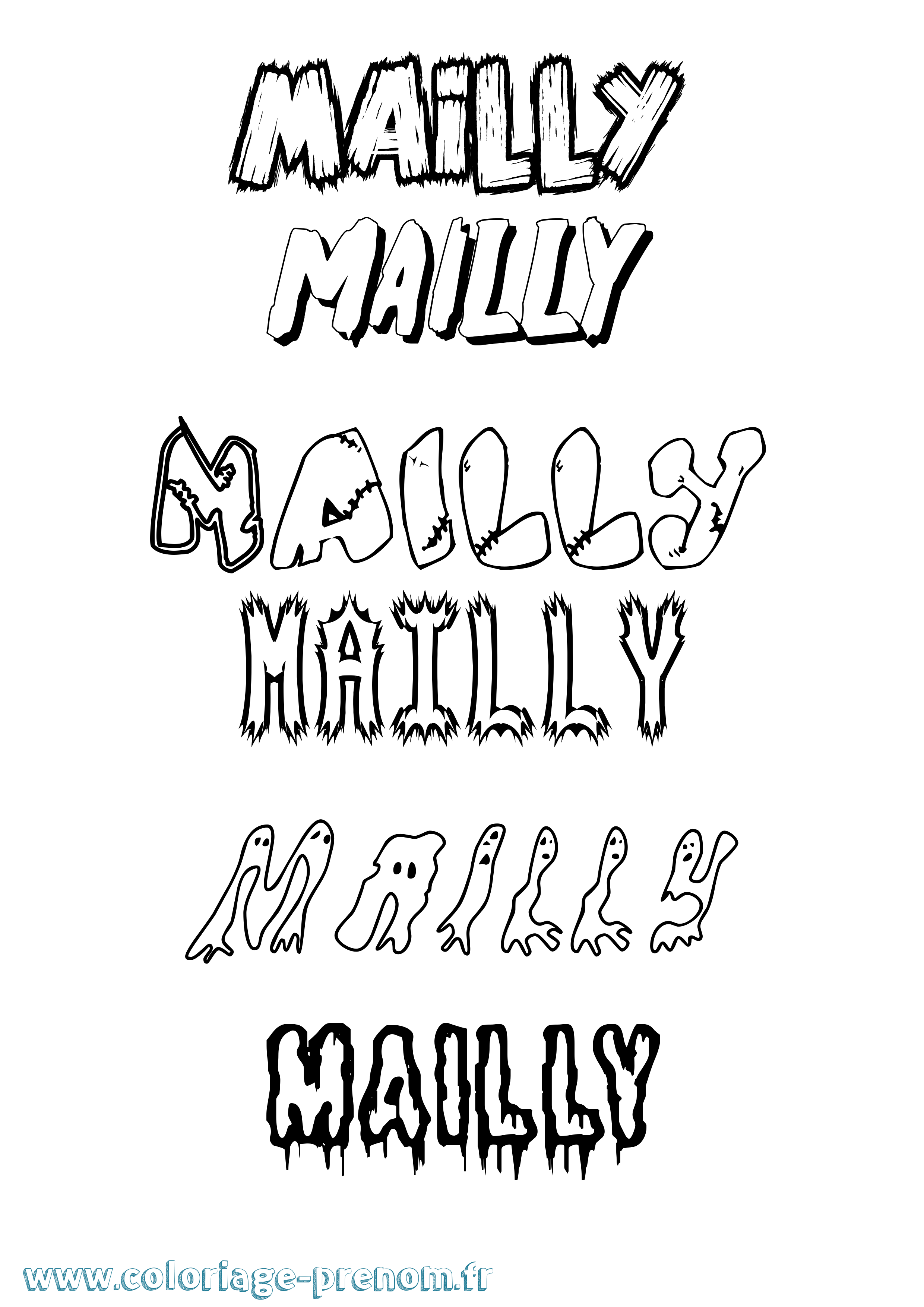 Coloriage prénom Mailly Frisson