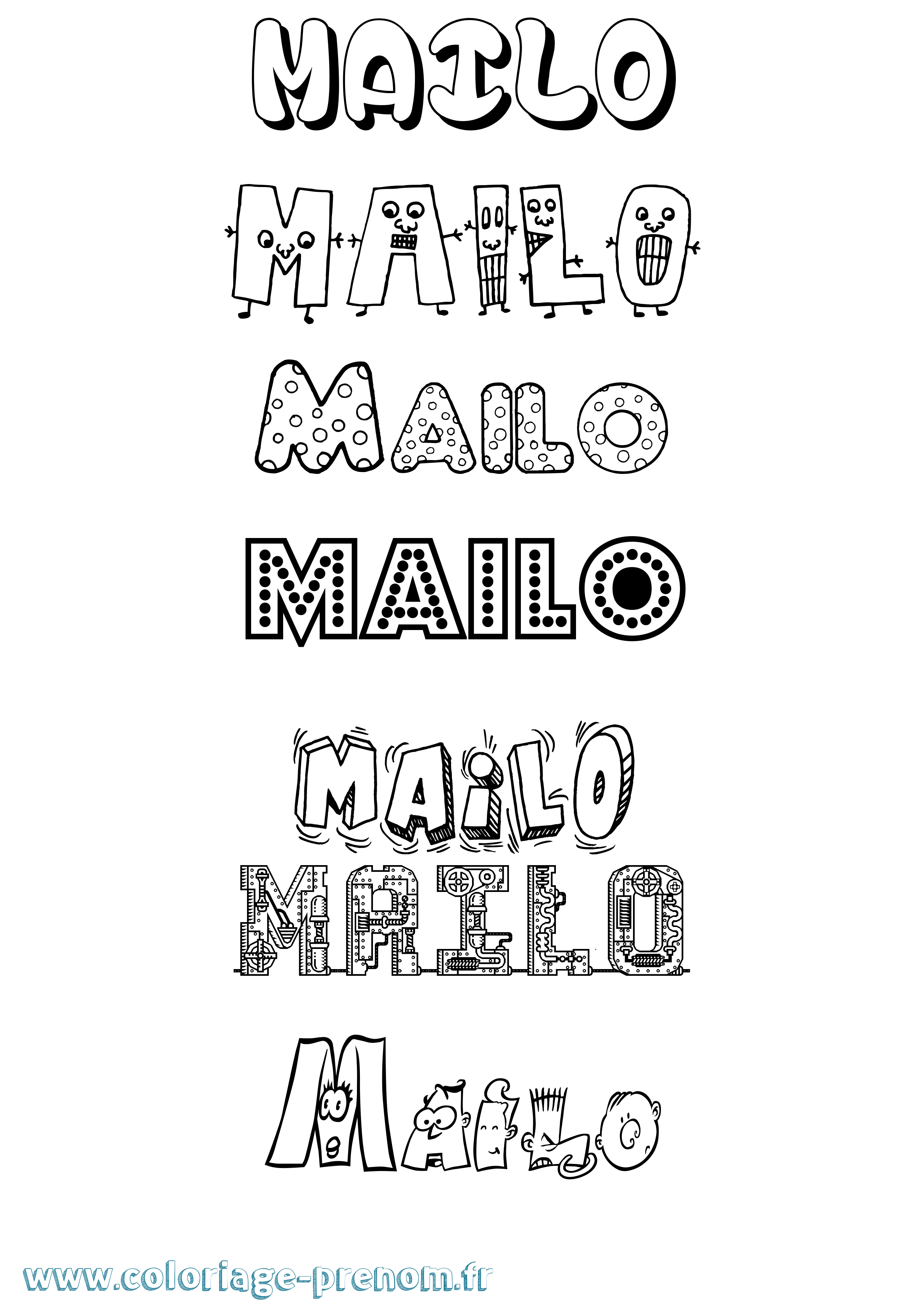 Coloriage Mailo Fun Coloriage prénom Mailo Fun