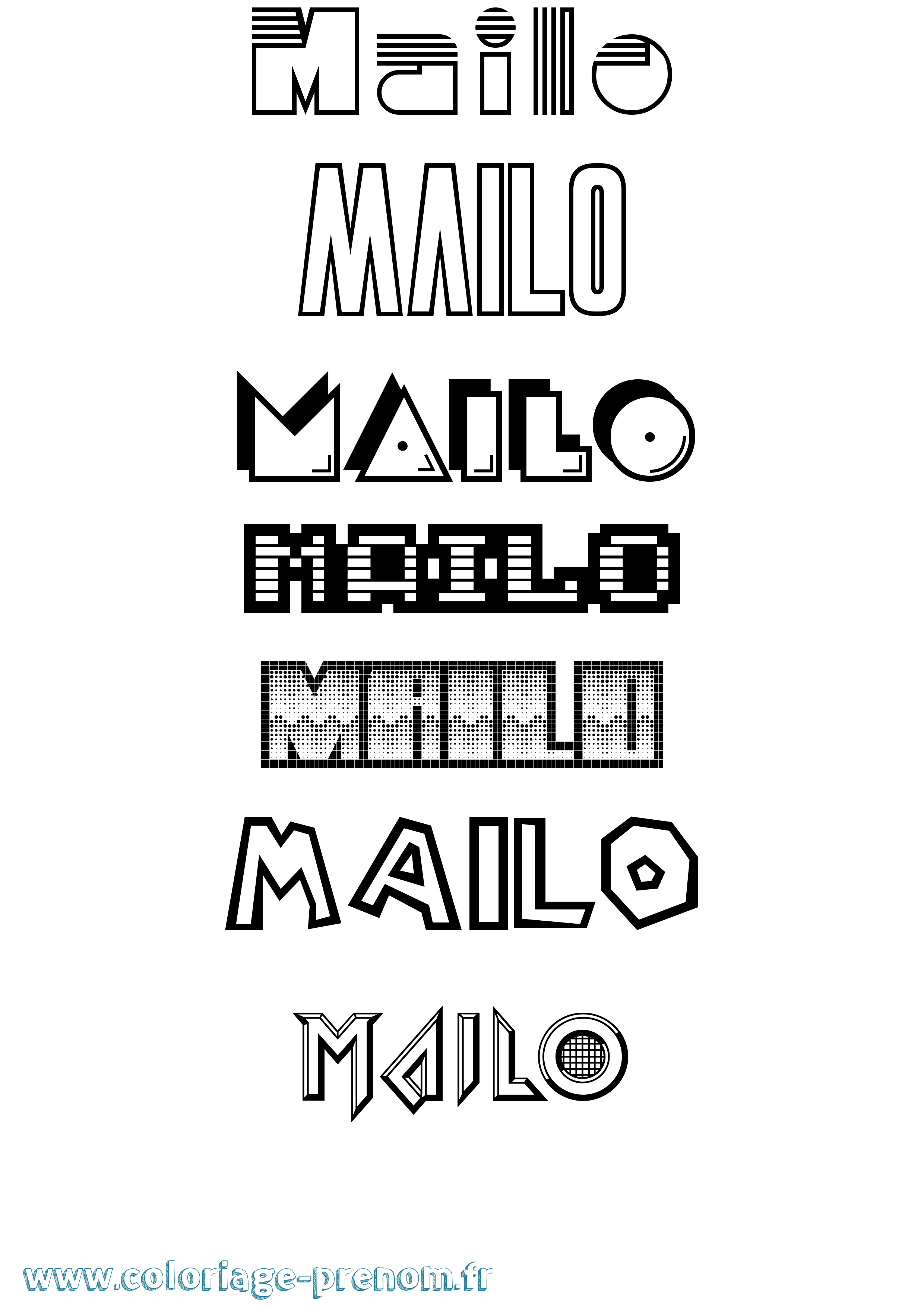 Coloriage Mailo Jeux Vidéos Coloriage prénom Mailo Jeux Vidéos