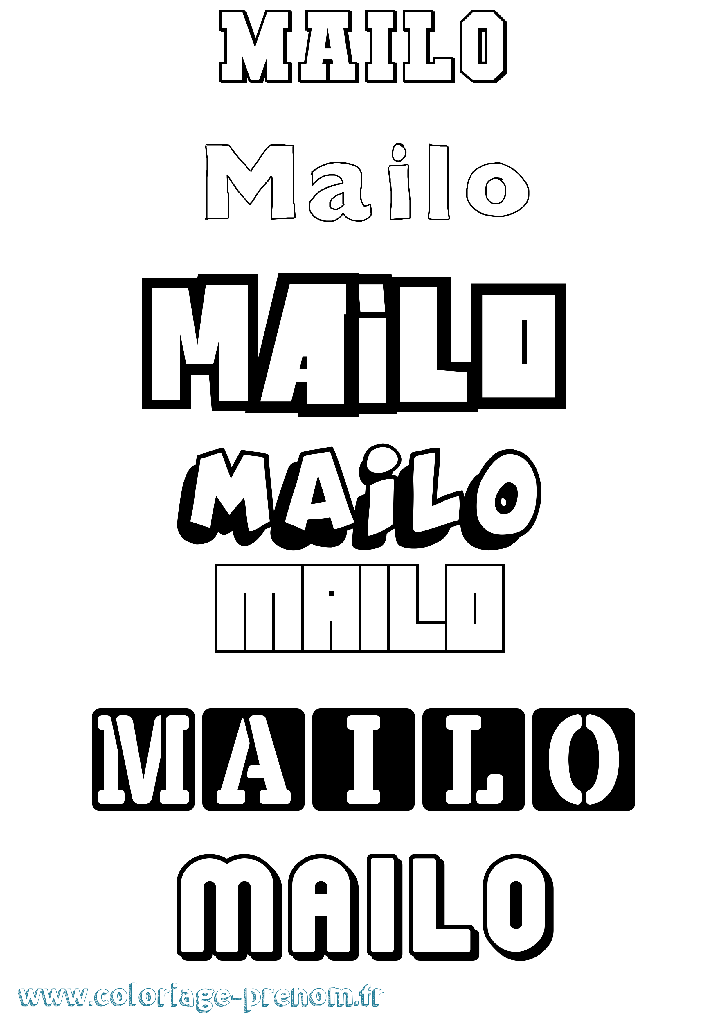 Coloriage Mailo Simple Coloriage prénom Mailo Simple