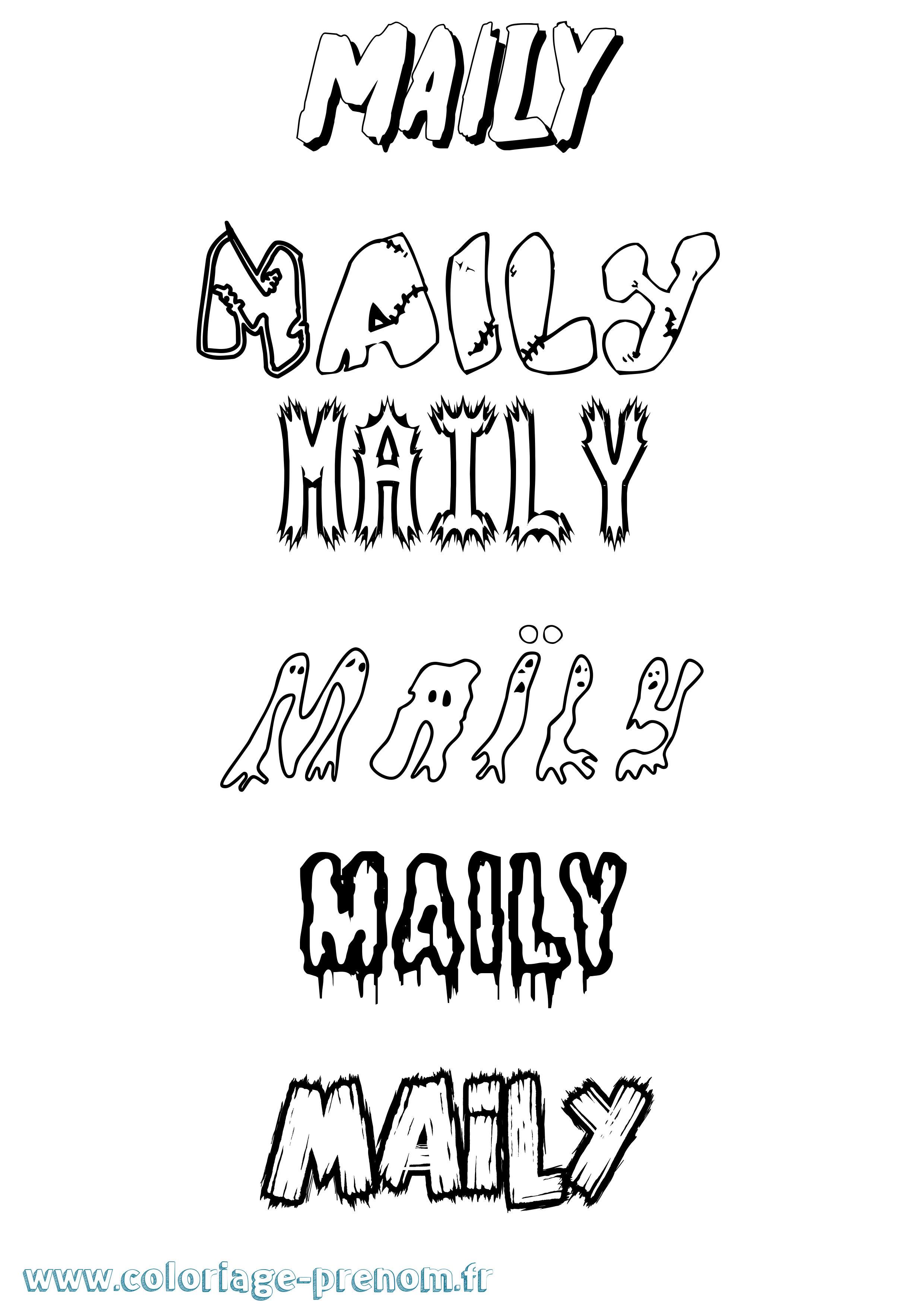 Coloriage prénom Maïly