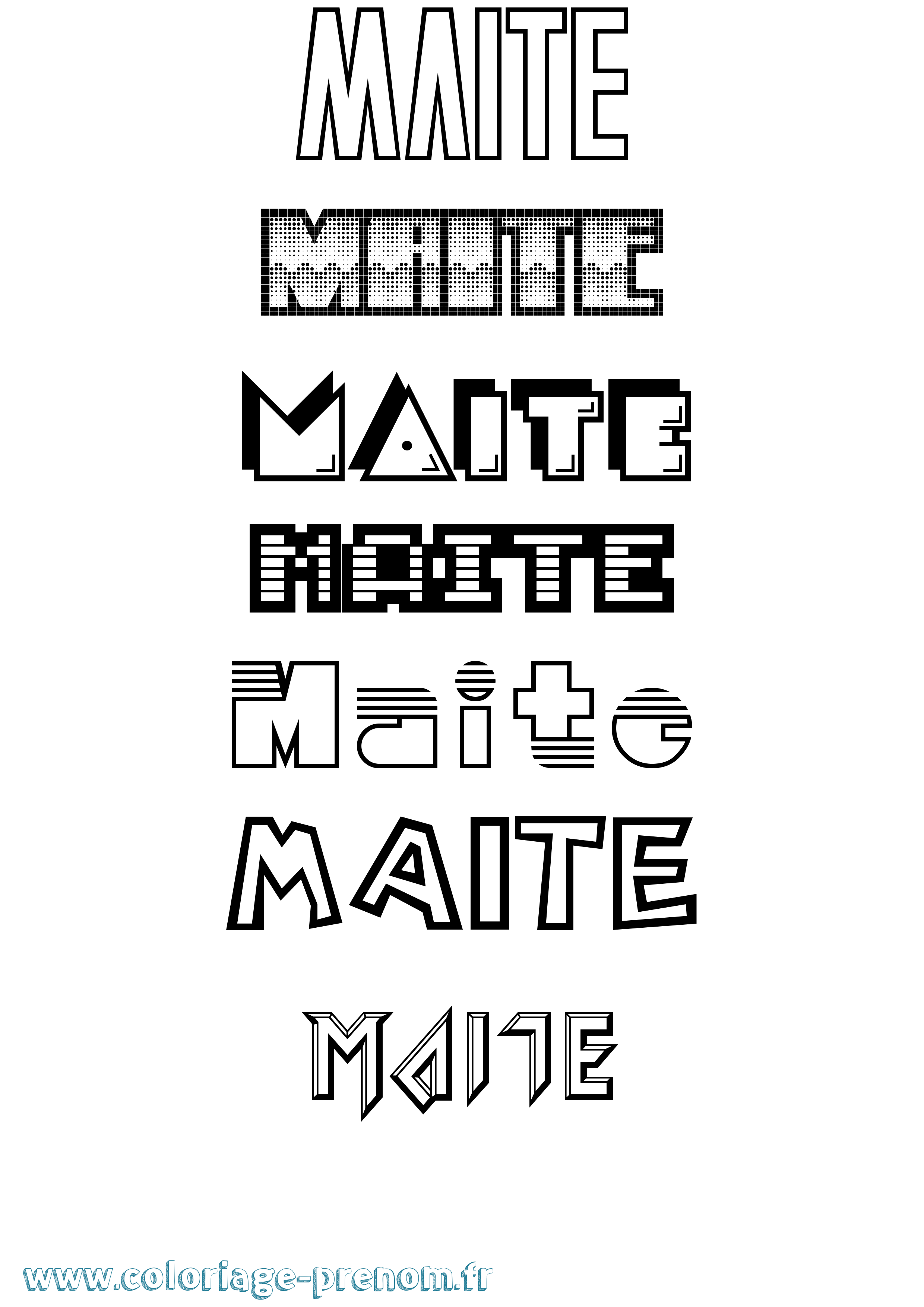 Coloriage Maite Jeux Vidéos Coloriage prénom Maite Jeux Vidéos