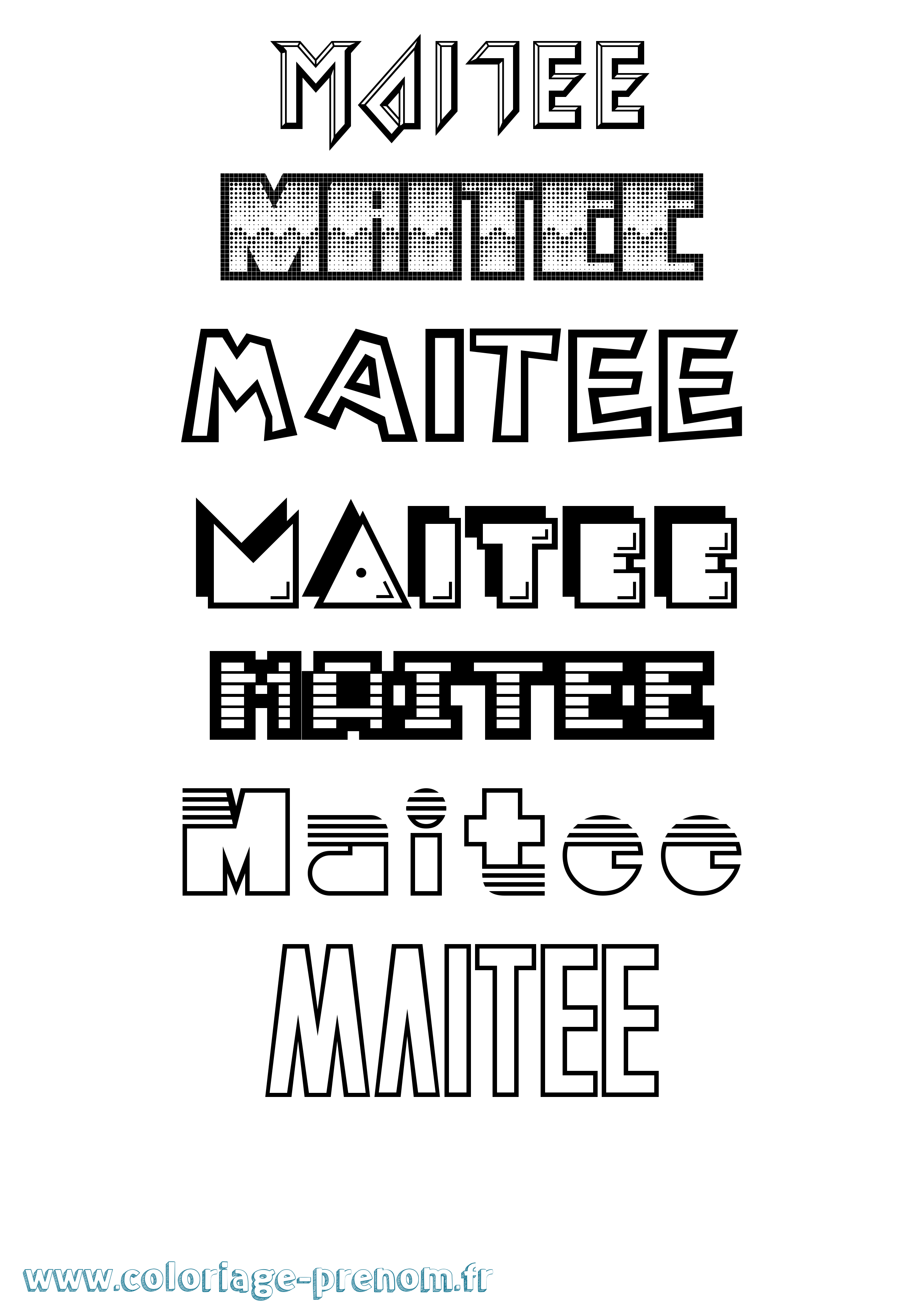 Coloriage Maitee Jeux Vidéos Coloriage prénom Maitee Jeux Vidéos