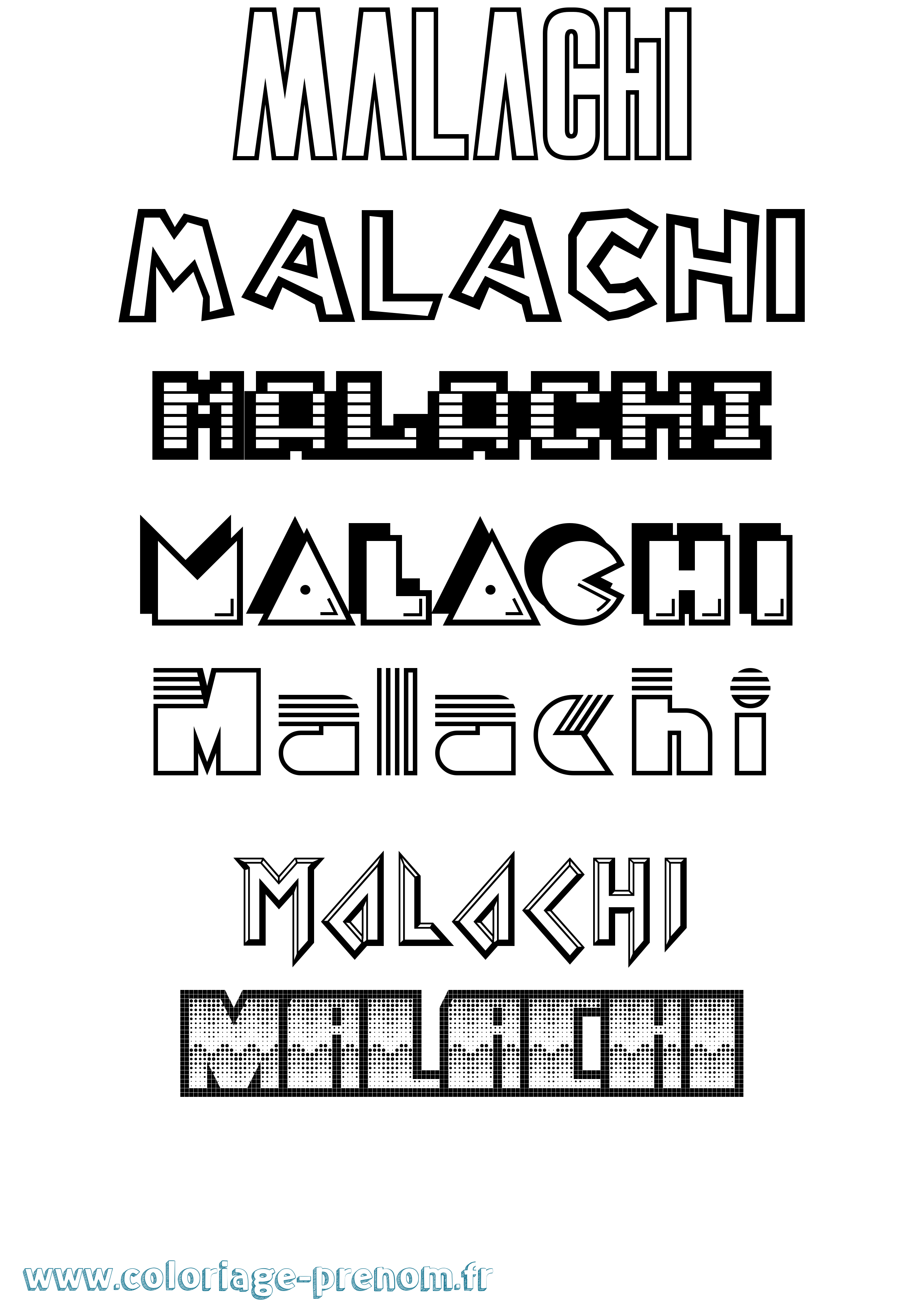 Coloriage Malachi Jeux Vidéos Coloriage prénom Malachi Jeux Vidéos