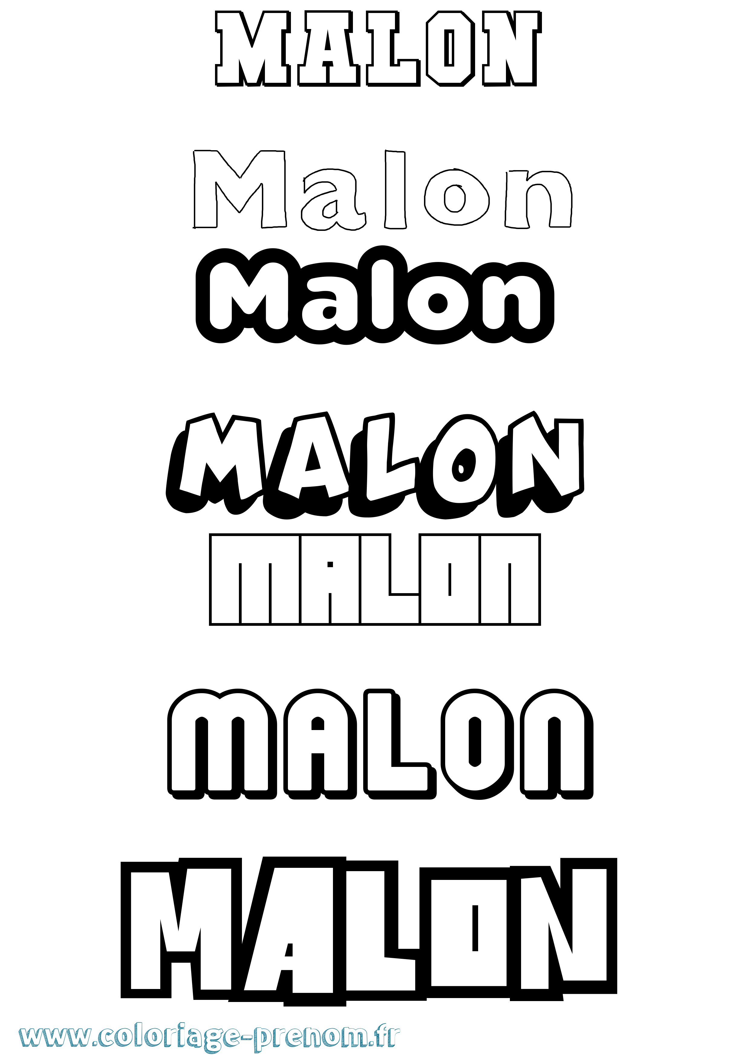 Coloriage Malon Simple Coloriage prénom Malon Simple