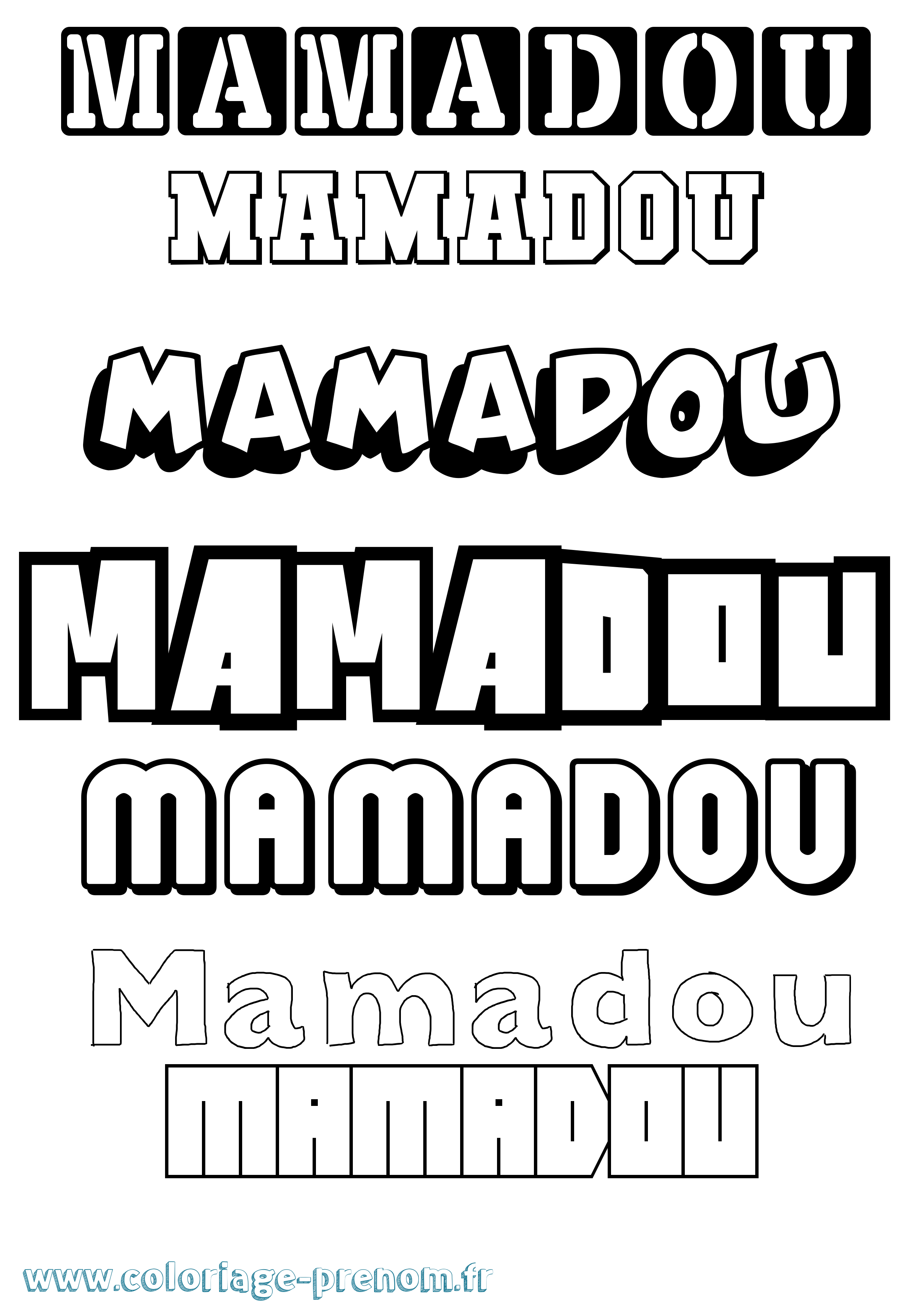 Coloriage prénom Mamadou