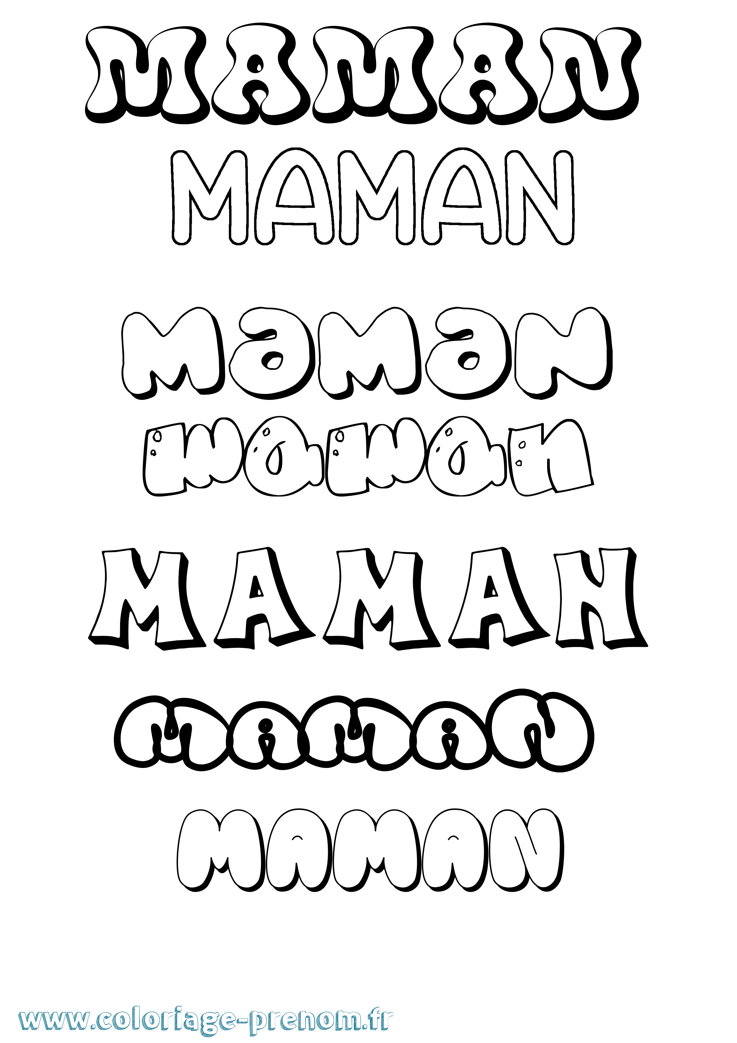Coloriage Maman Coloriage prénom Maman