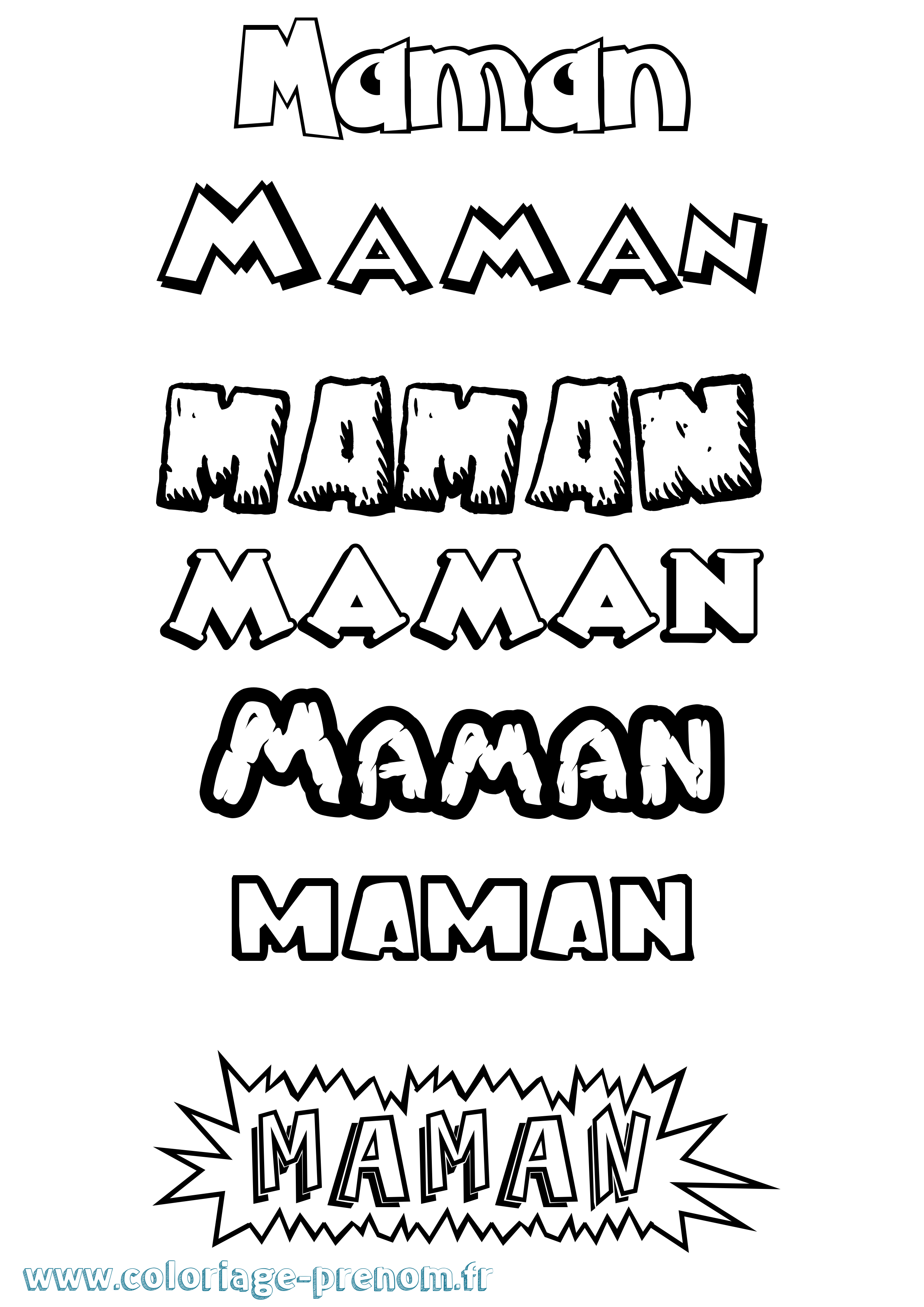Coloriage Maman Coloriage prénom Maman