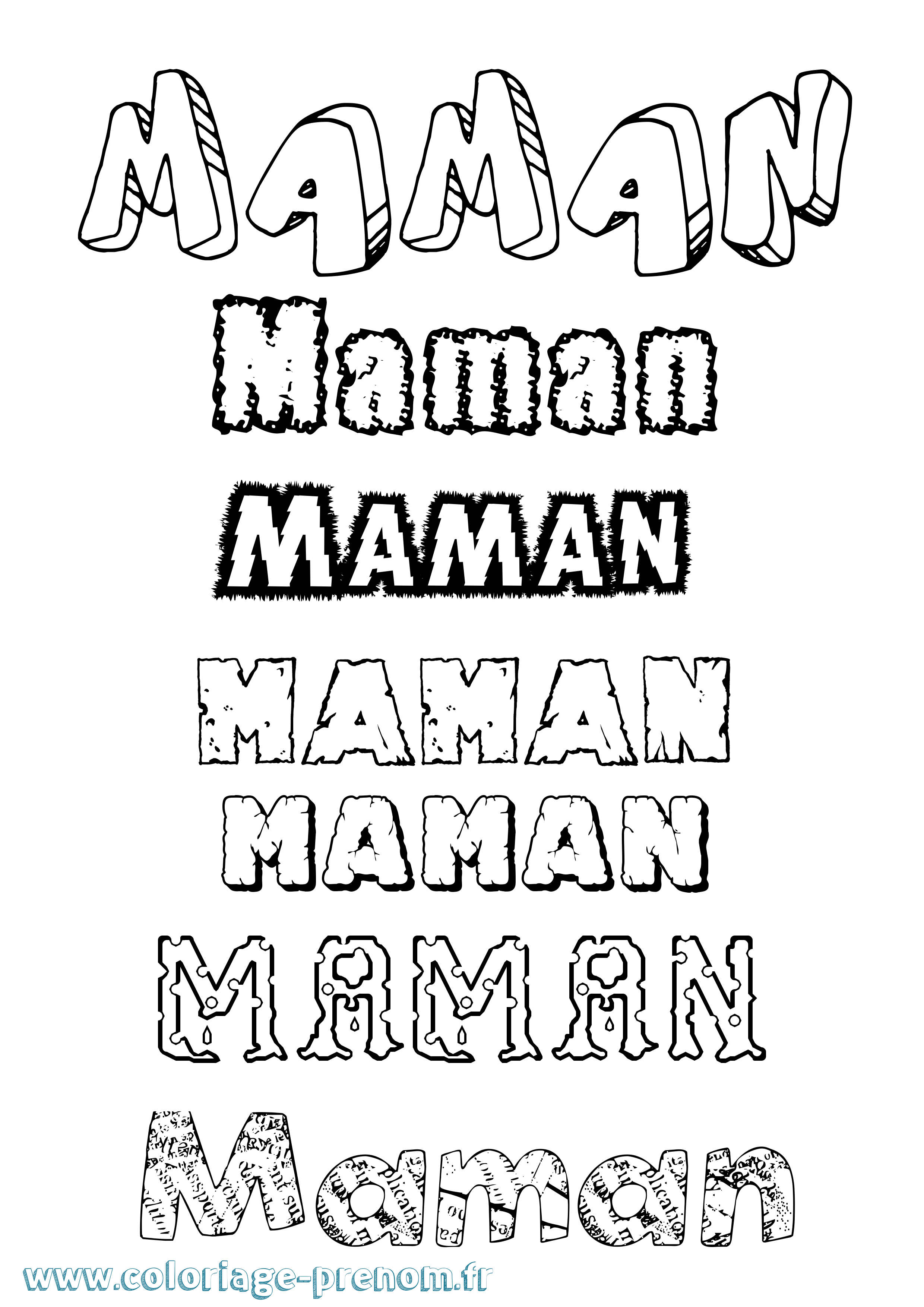 Coloriage Maman Coloriage prénom Maman