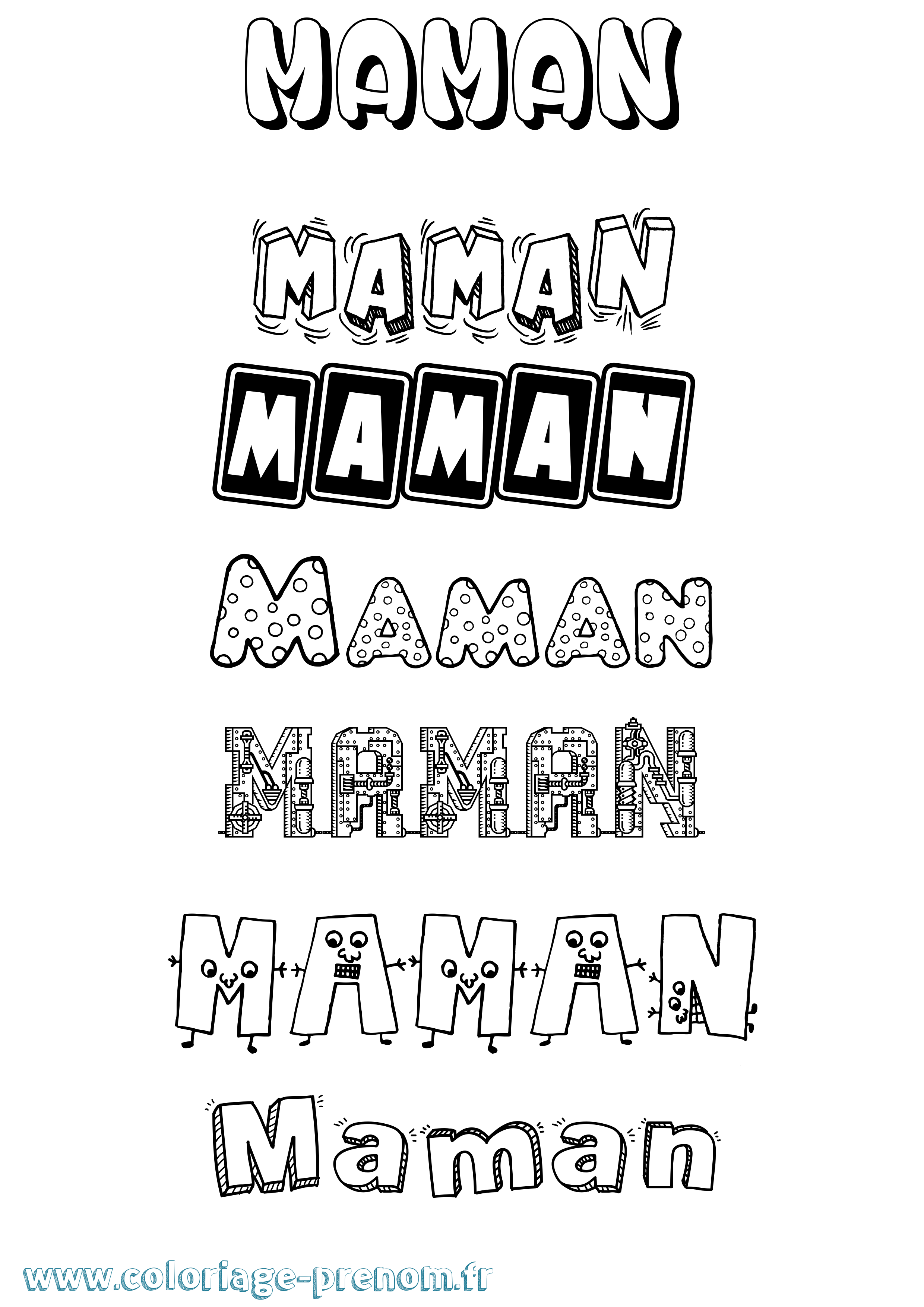 Coloriage Maman Coloriage prénom Maman