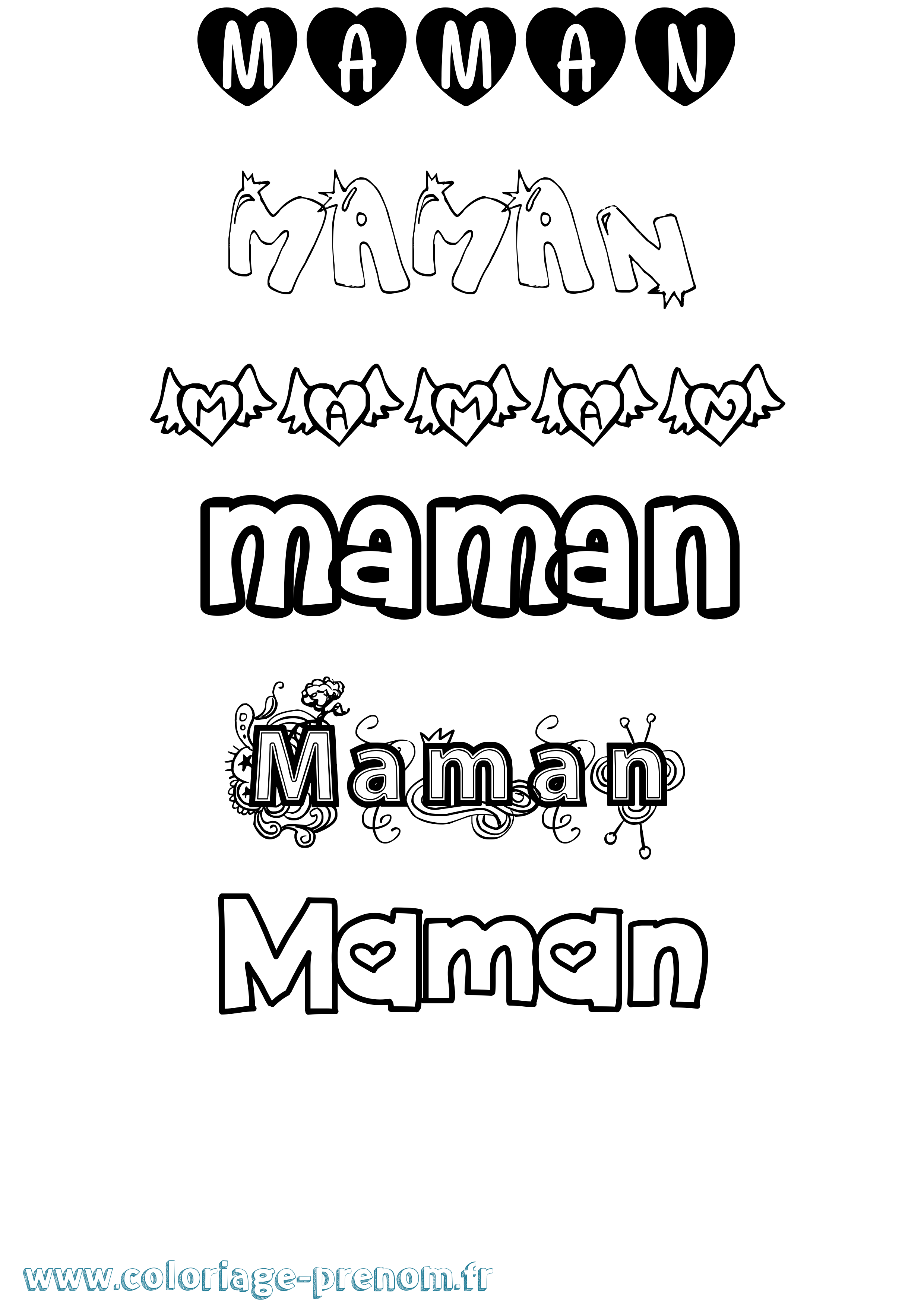 Coloriage Maman Coloriage prénom Maman