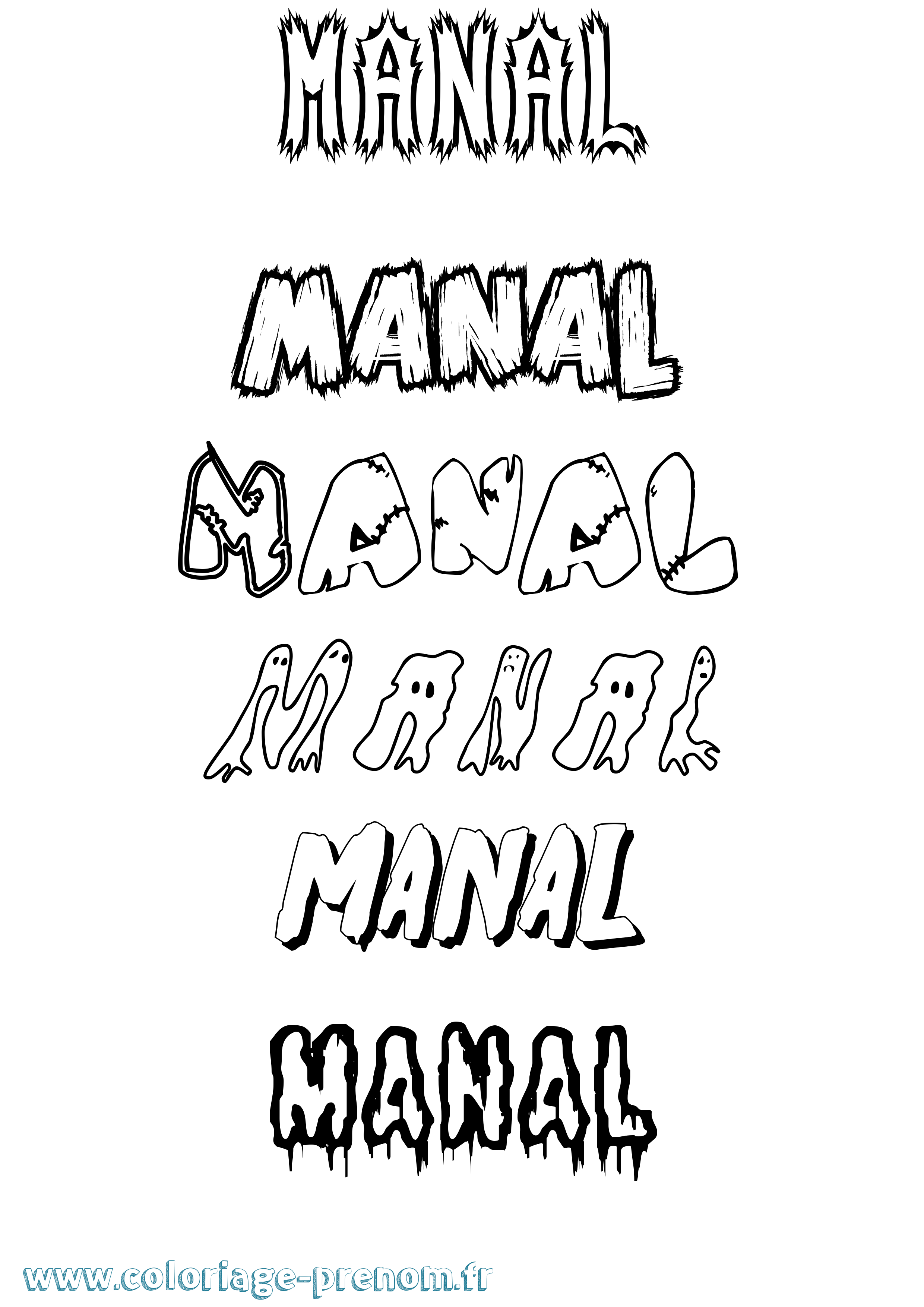 Coloriage prénom Manal