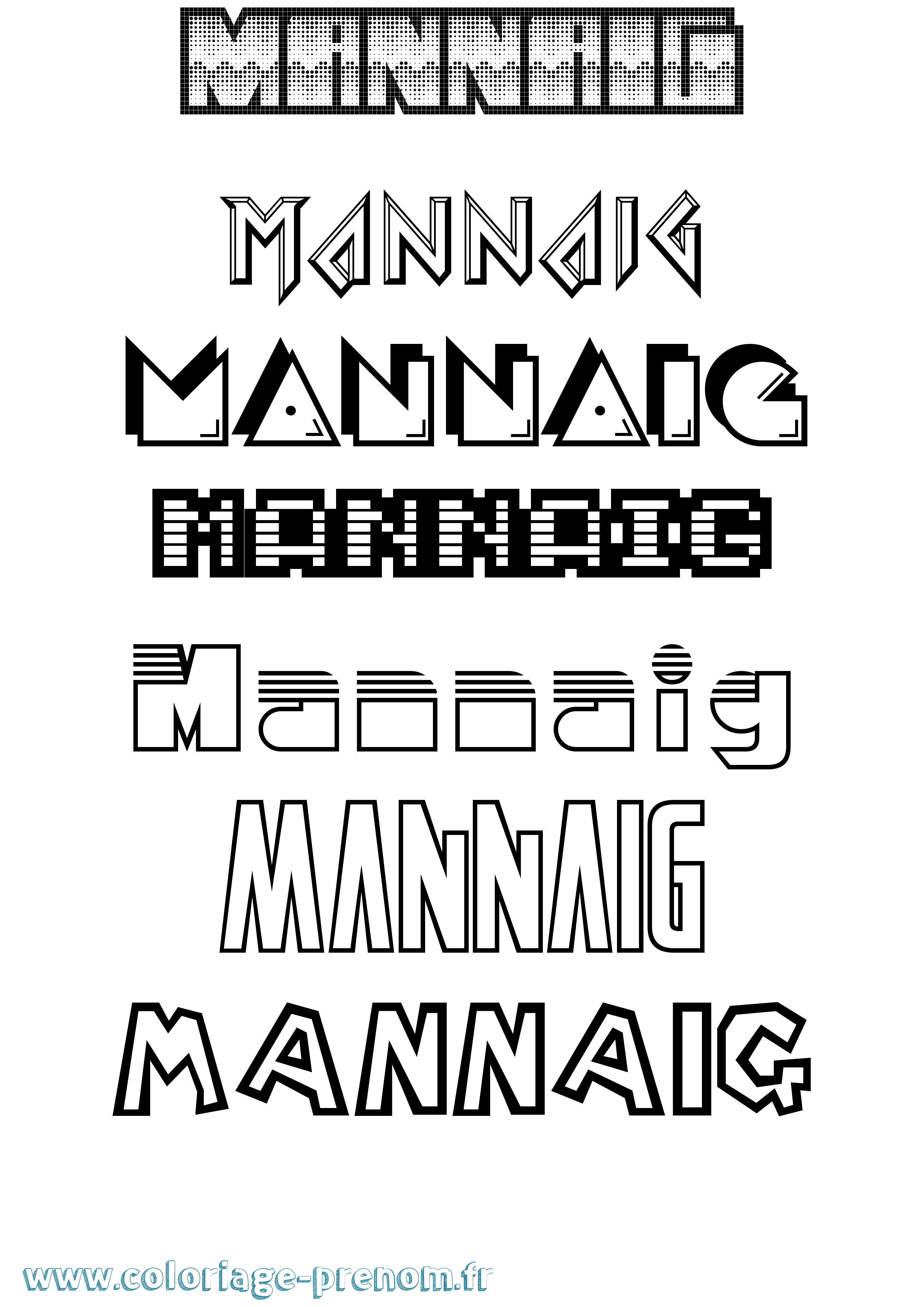Coloriage Mannaig Jeux Vidéos Coloriage prénom Mannaig Jeux Vidéos