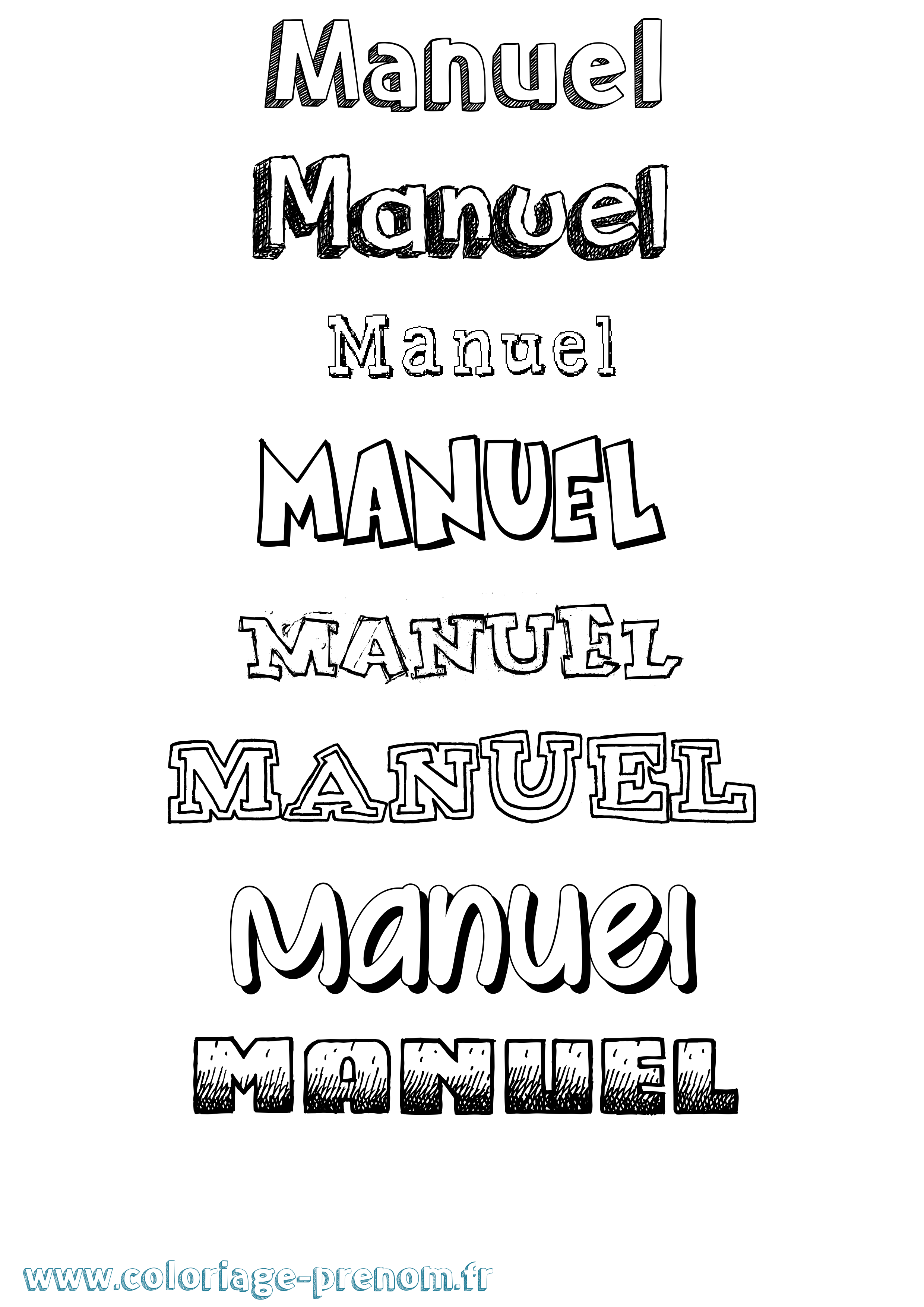 Coloriage Manuel Coloriage prénom Manuel