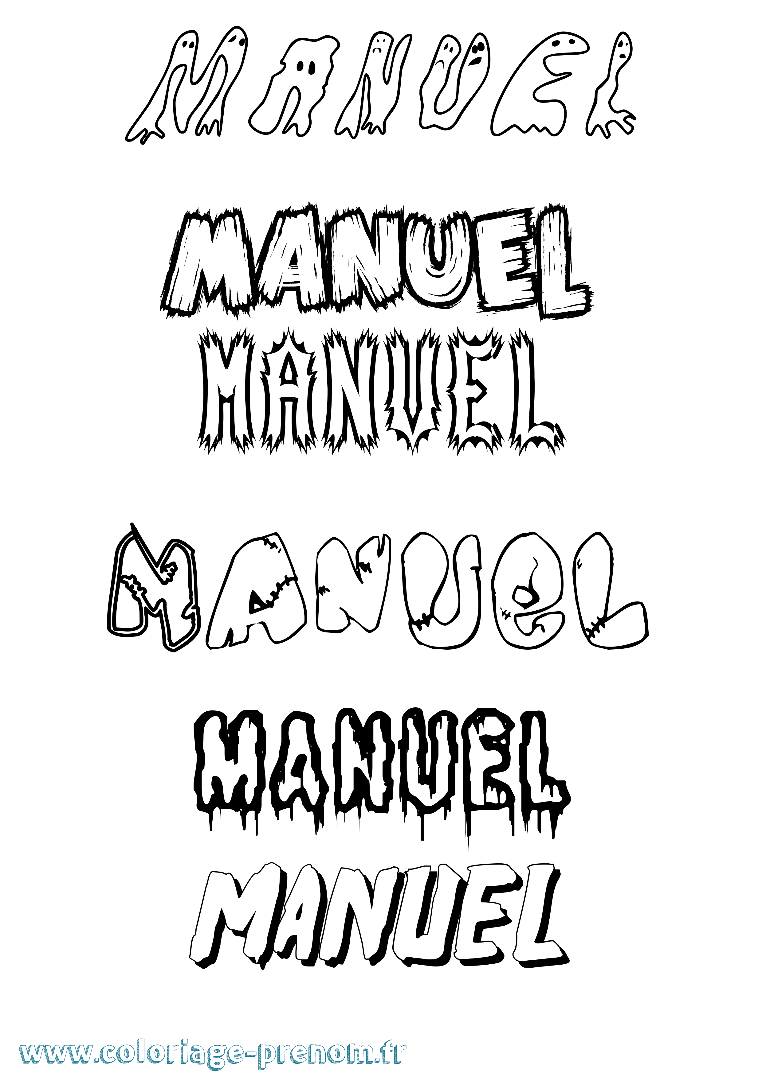 Coloriage Manuel Coloriage prénom Manuel