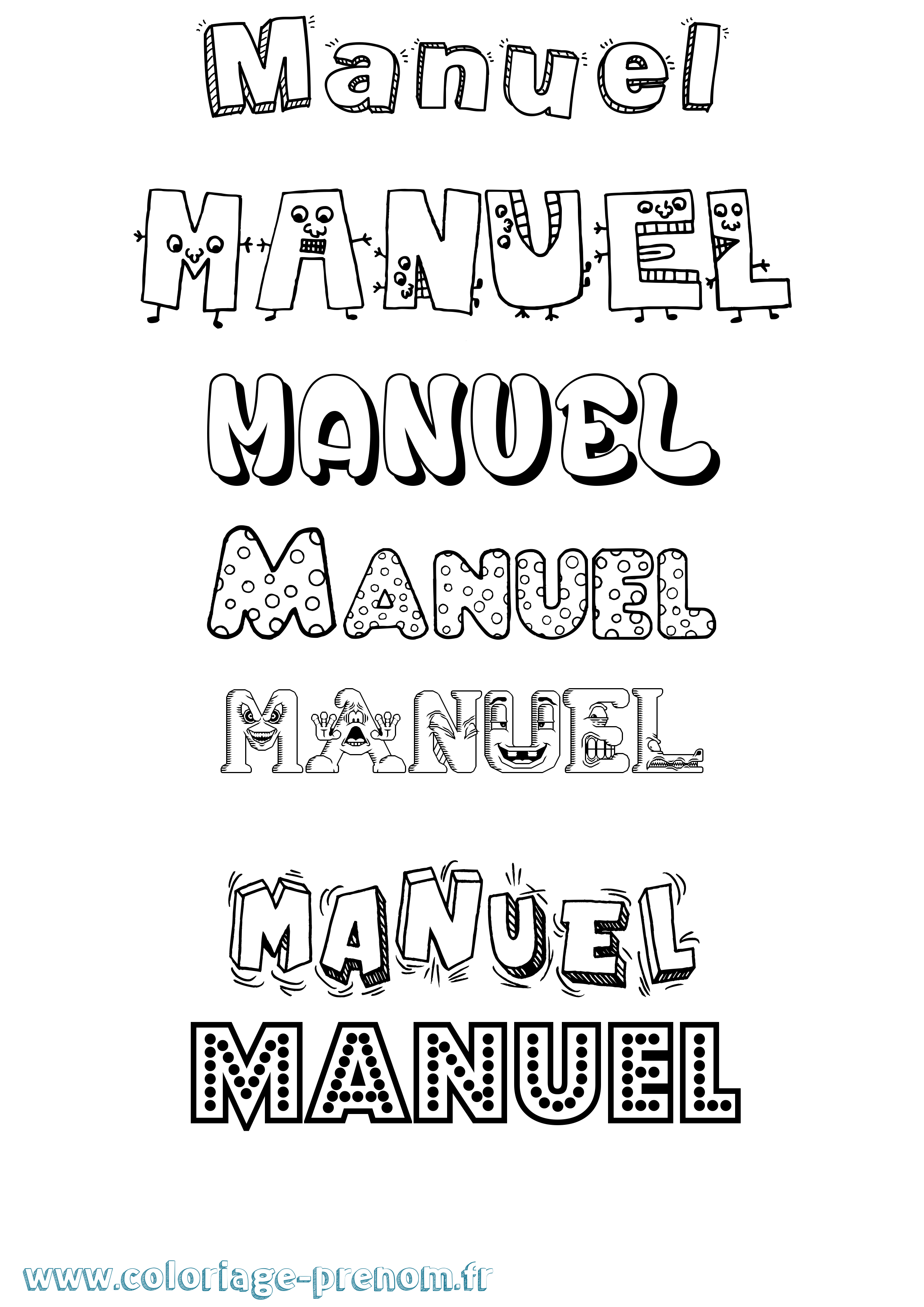 Coloriage Manuel Coloriage prénom Manuel