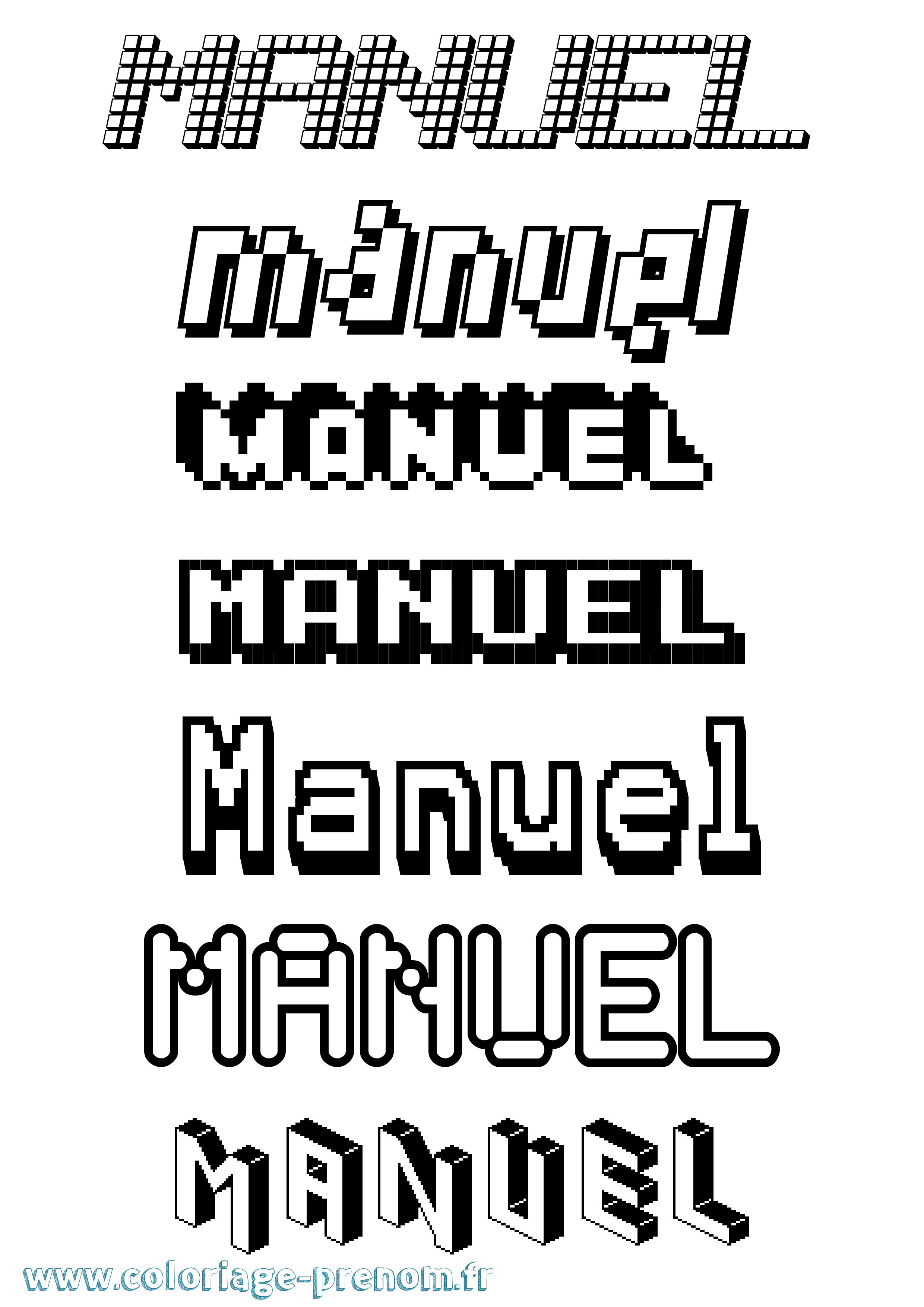 Coloriage Manuel Coloriage prénom Manuel