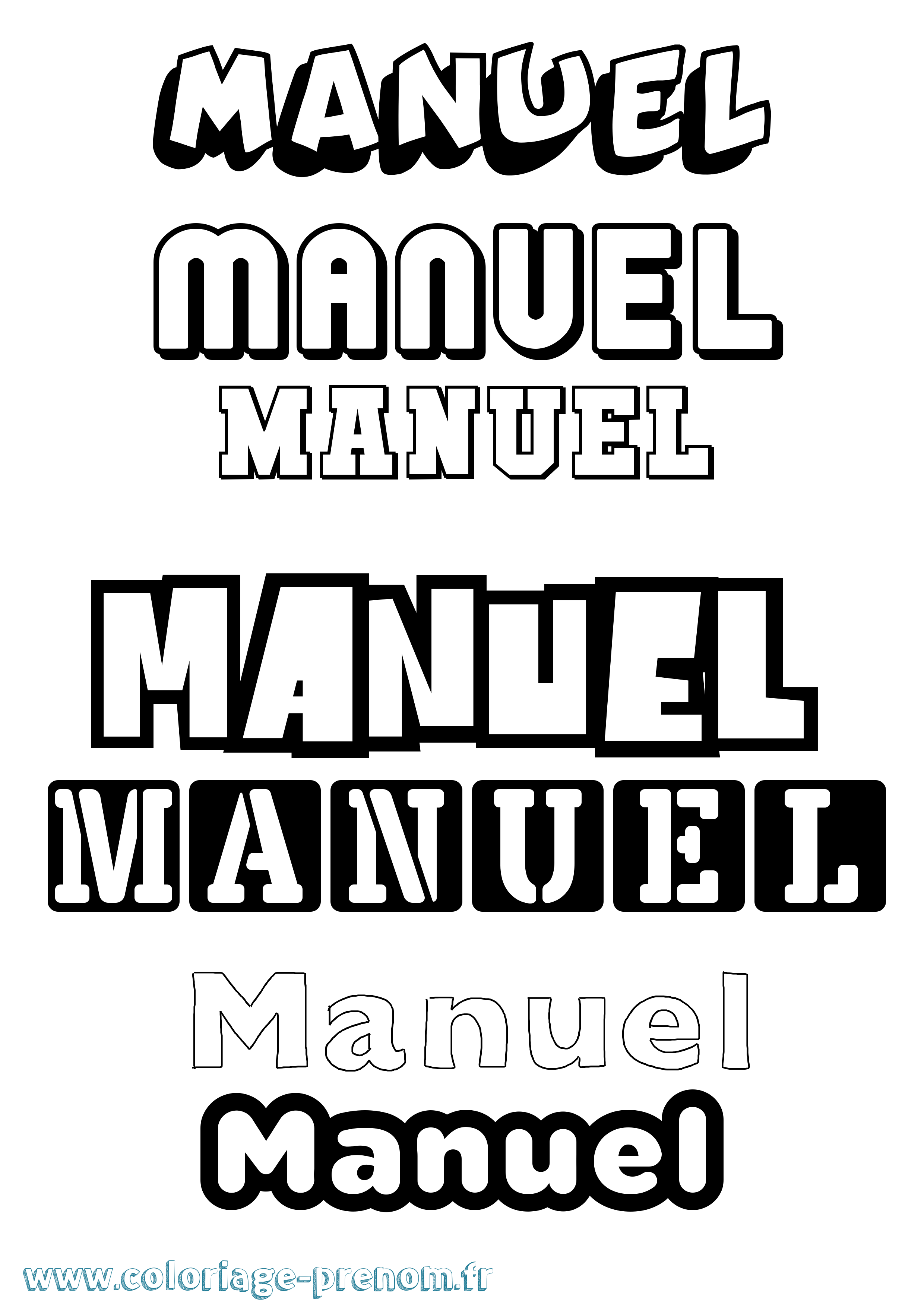 Coloriage Manuel Coloriage prénom Manuel