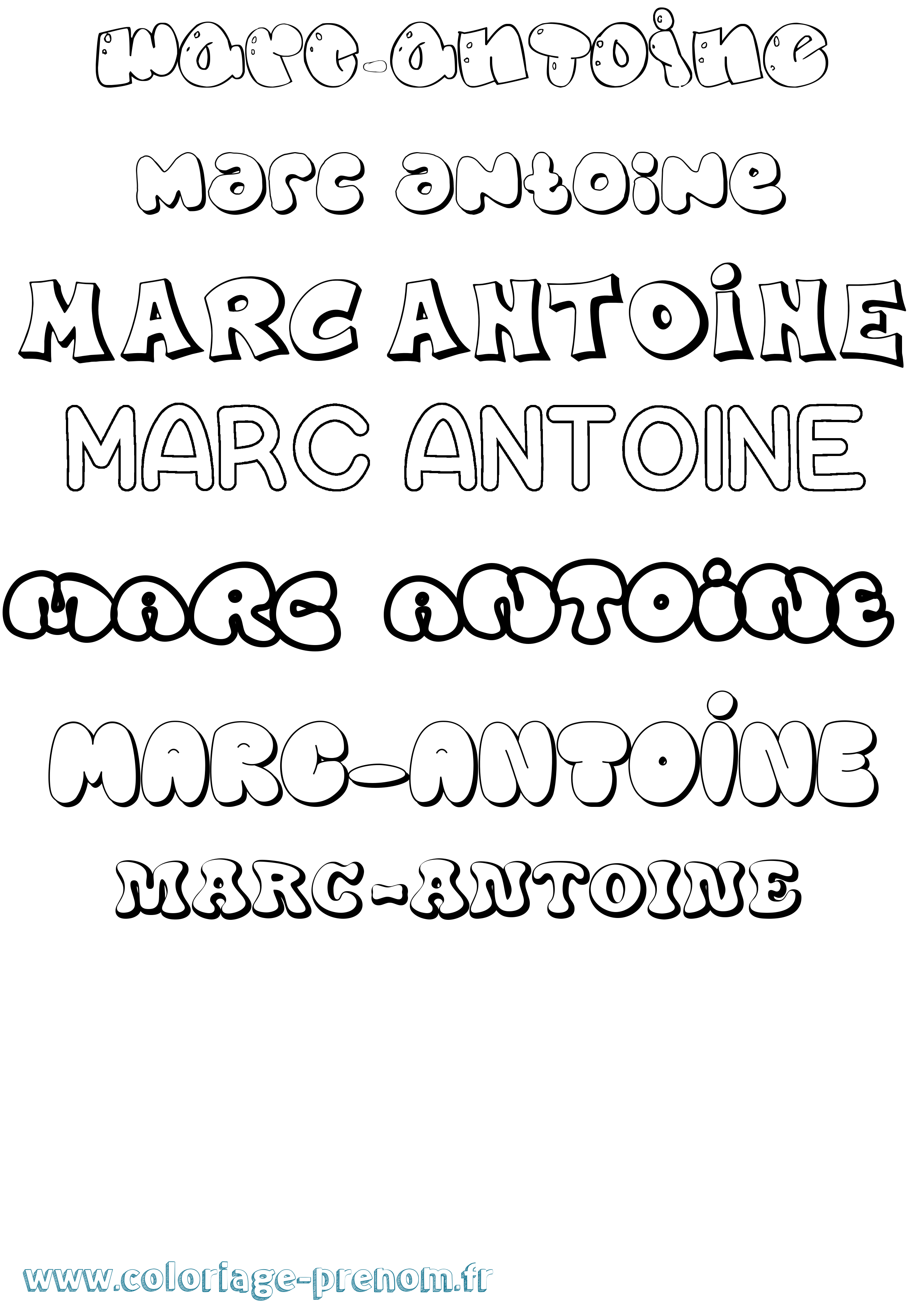 Coloriage Marc-Antoine Coloriage prénom Marc-Antoine