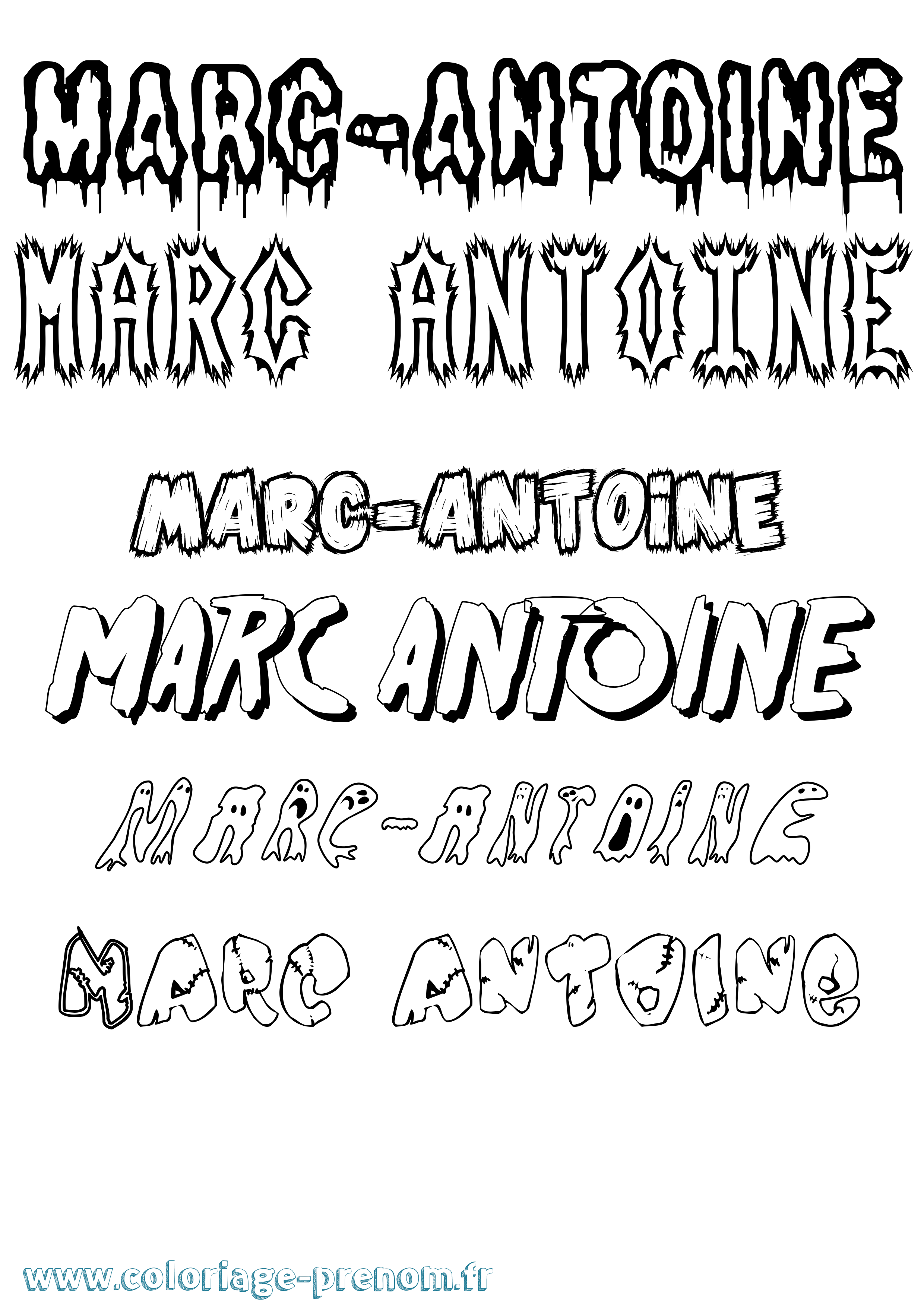 Coloriage Marc-Antoine Coloriage prénom Marc-Antoine