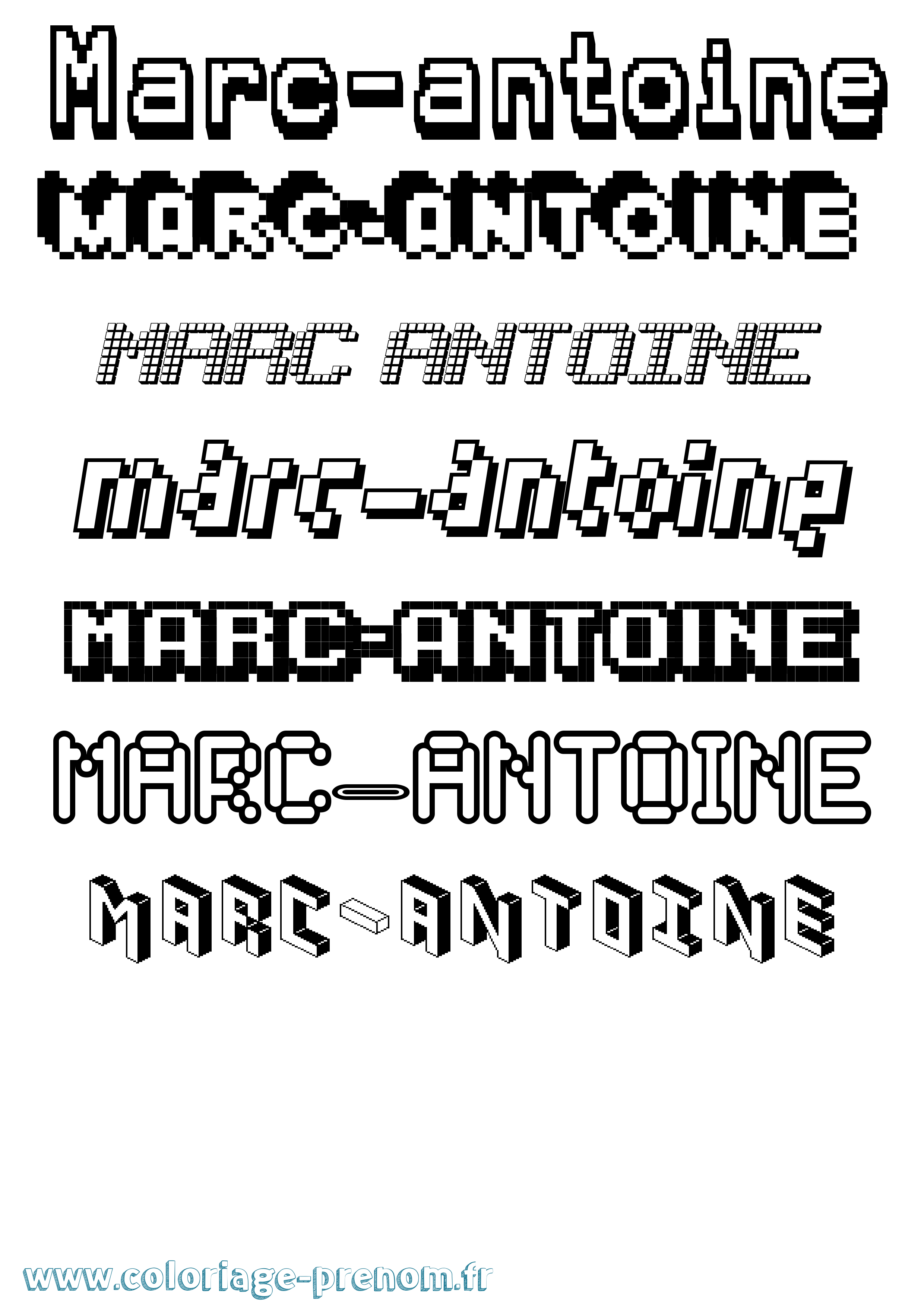 Coloriage Marc-Antoine Coloriage prénom Marc-Antoine