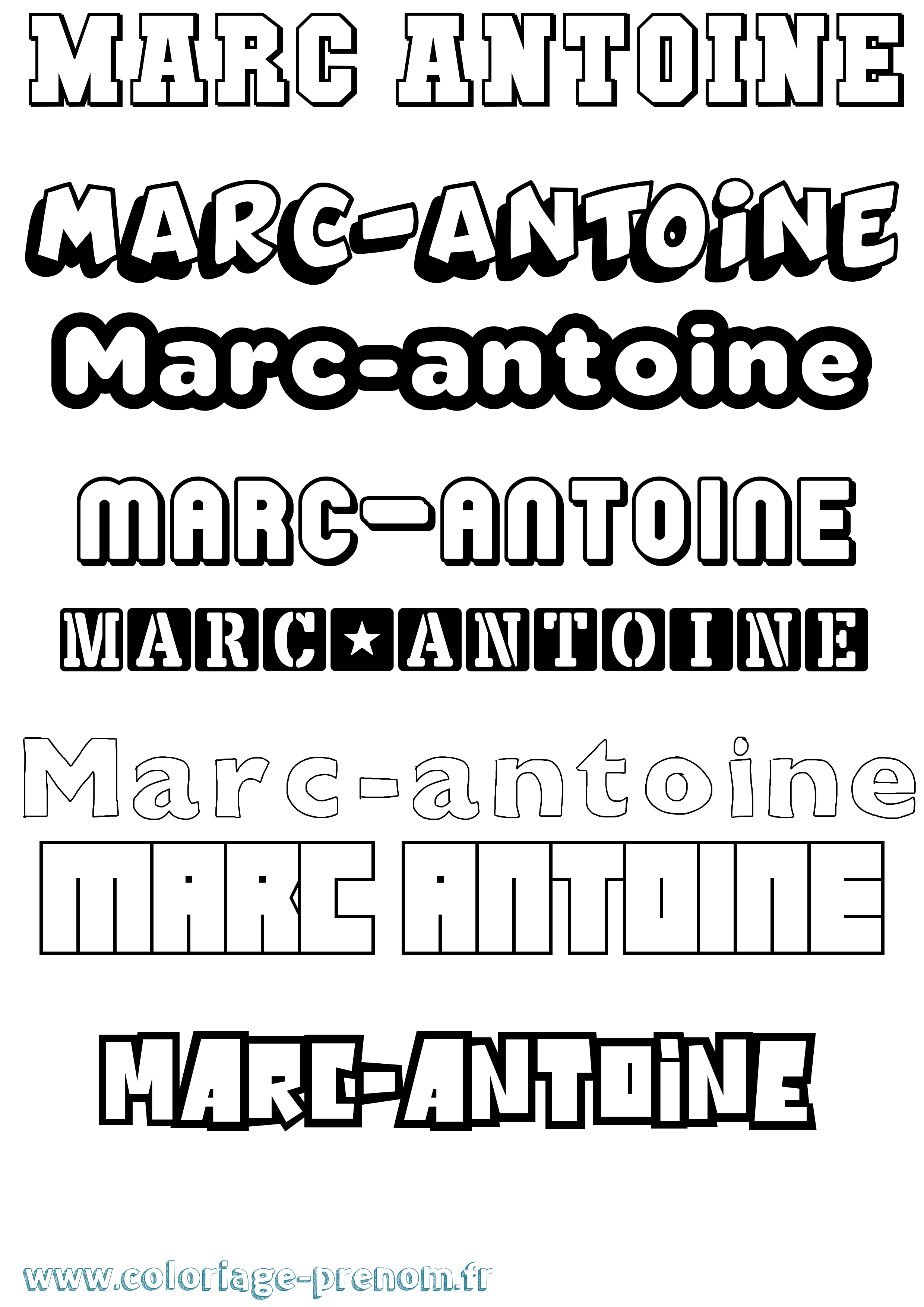 Coloriage prénom Marc-Antoine