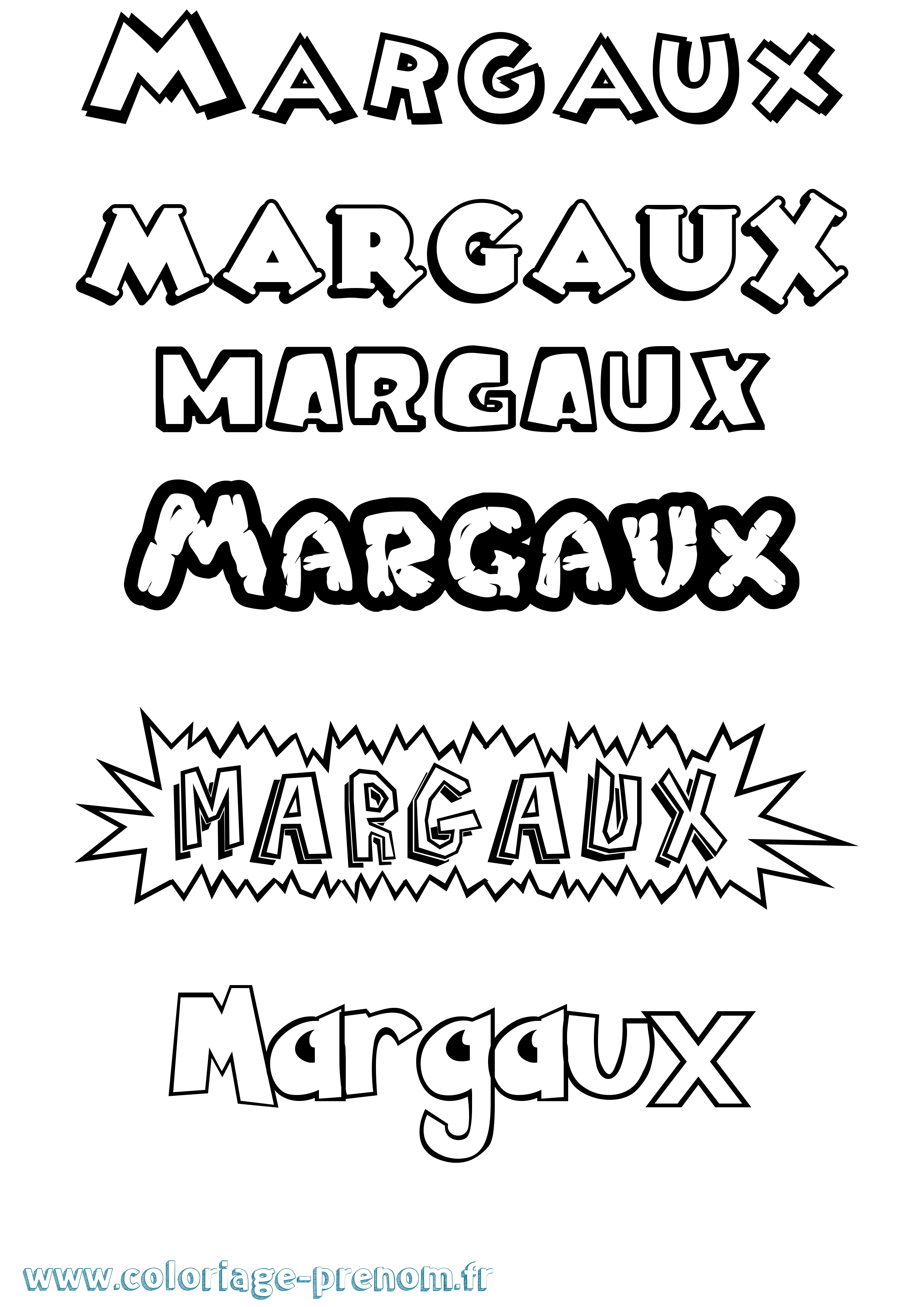 Coloriage prénom Margaux