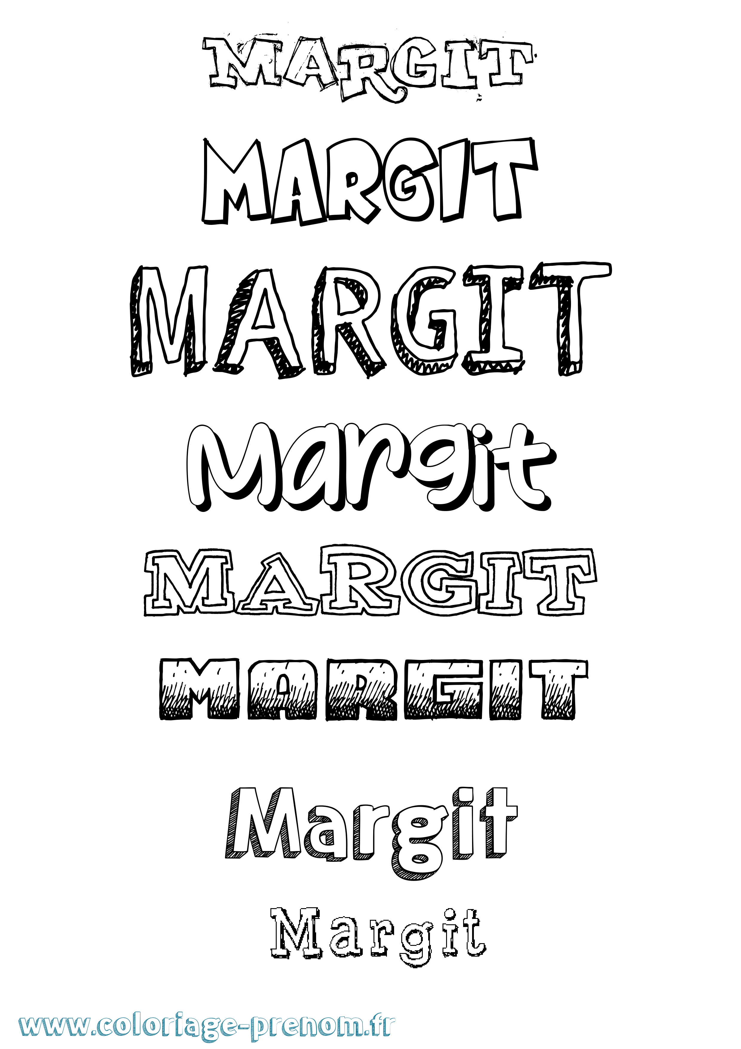 Coloriage prénom Margit Dessiné