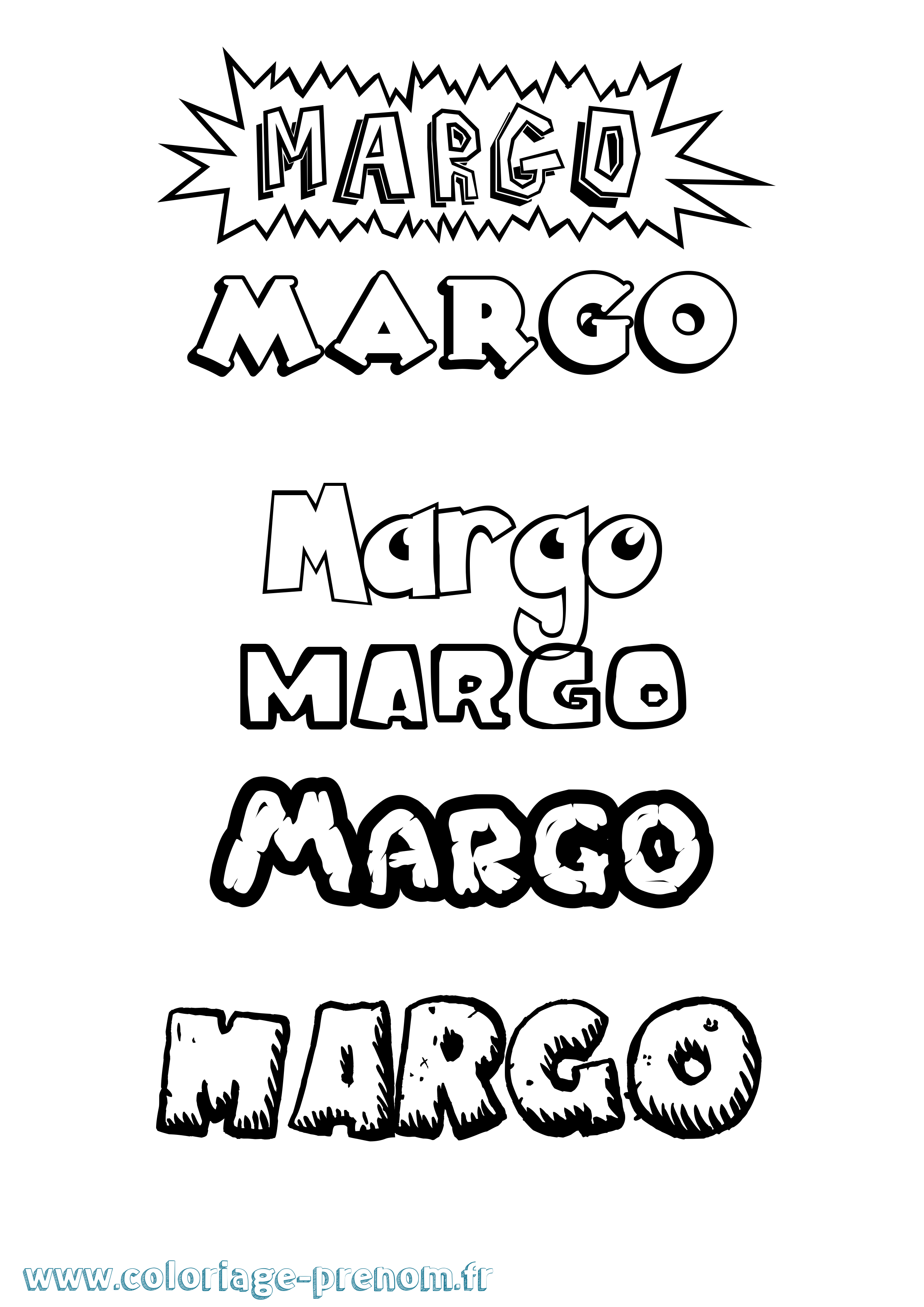 Coloriage prénom Margo Dessin Animé