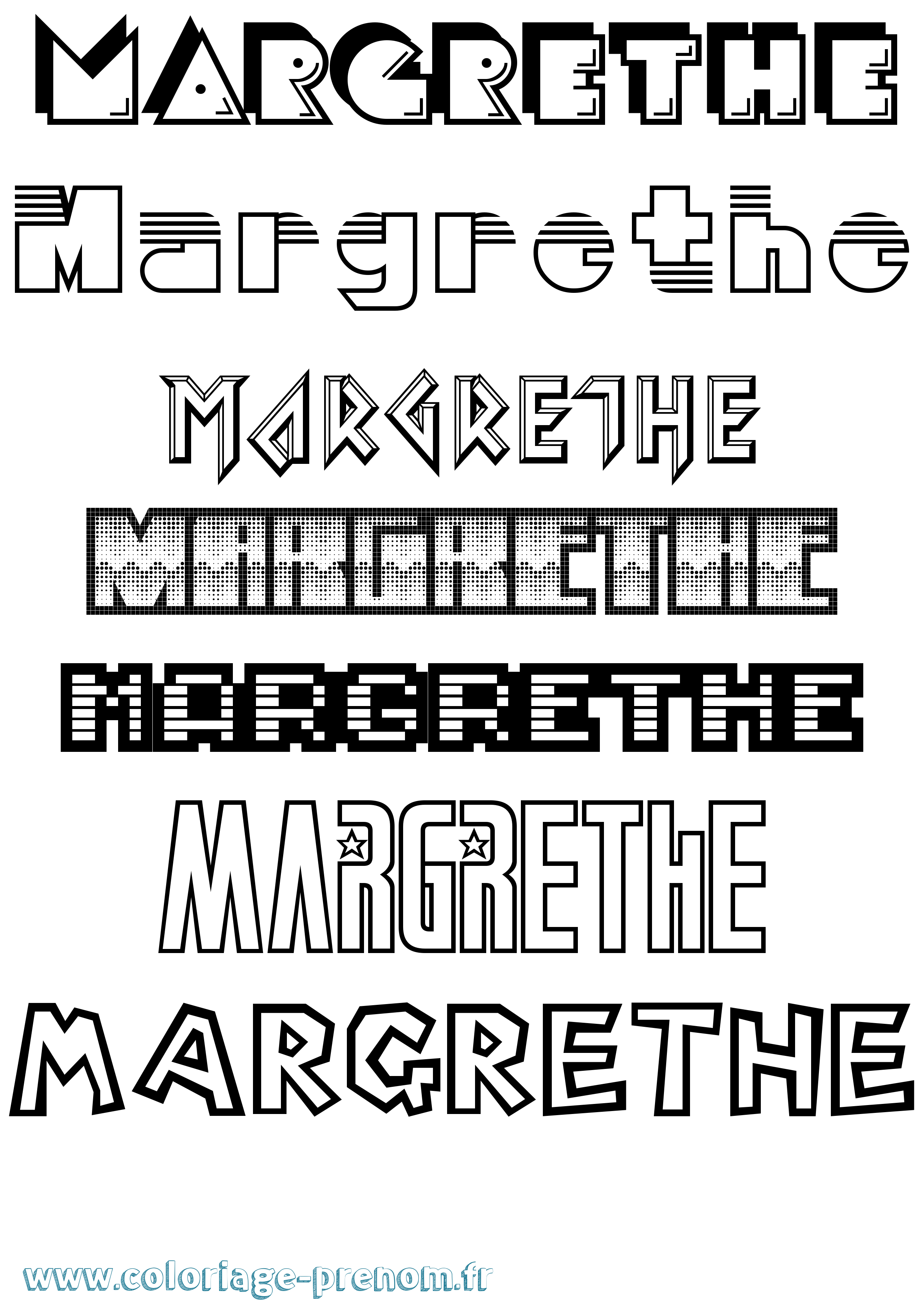 Coloriage Margrethe Jeux Vidéos Coloriage prénom Margrethe Jeux Vidéos