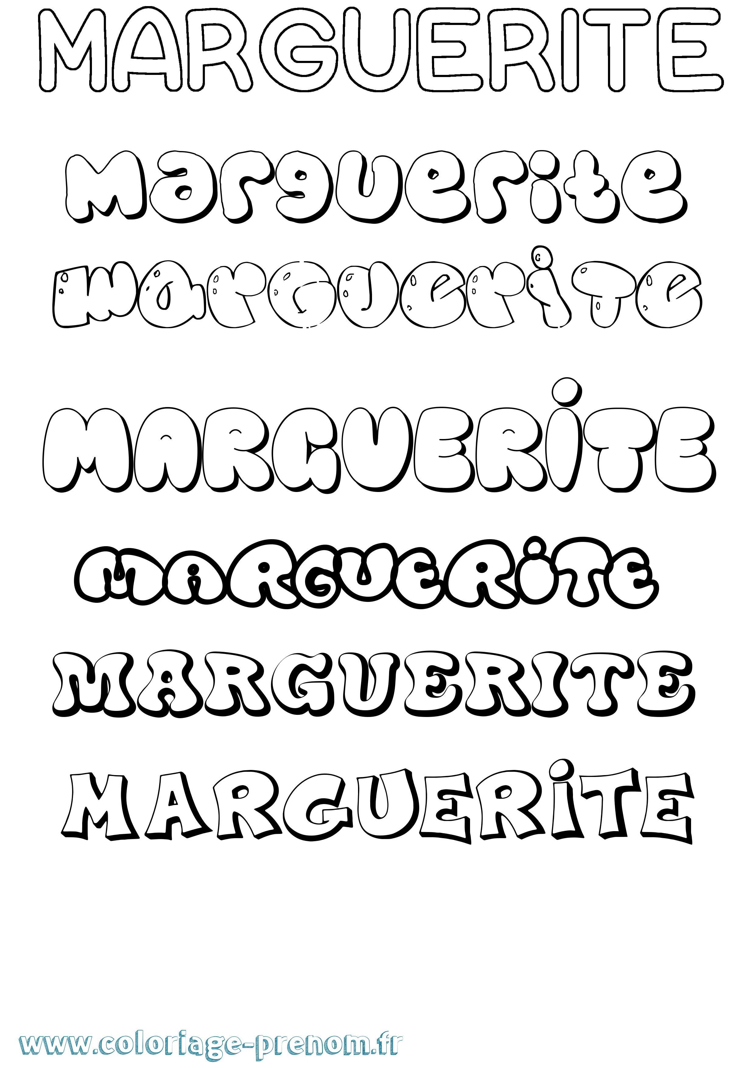 Coloriage Marguerite Coloriage prénom Marguerite