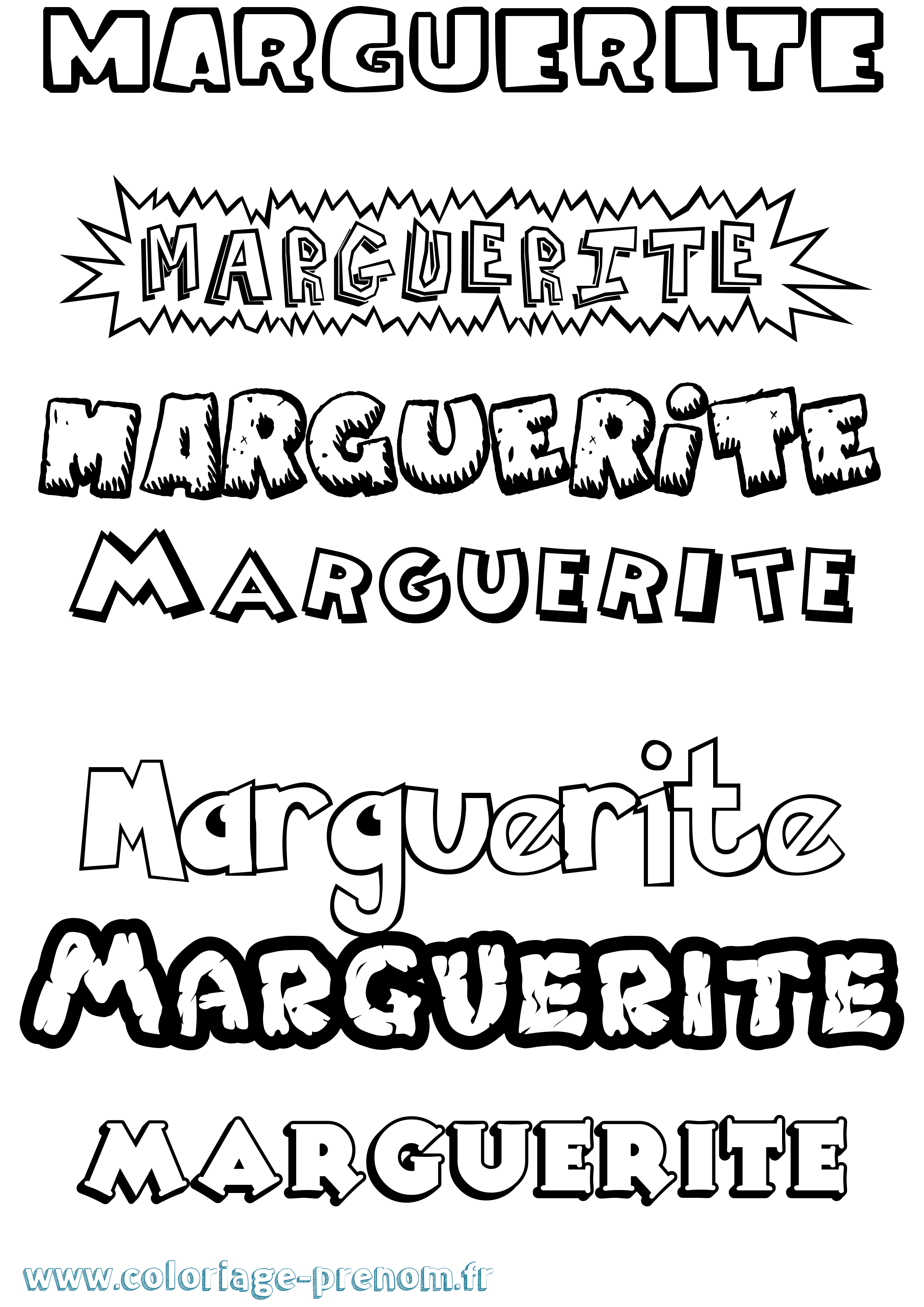 Coloriage Marguerite Coloriage prénom Marguerite