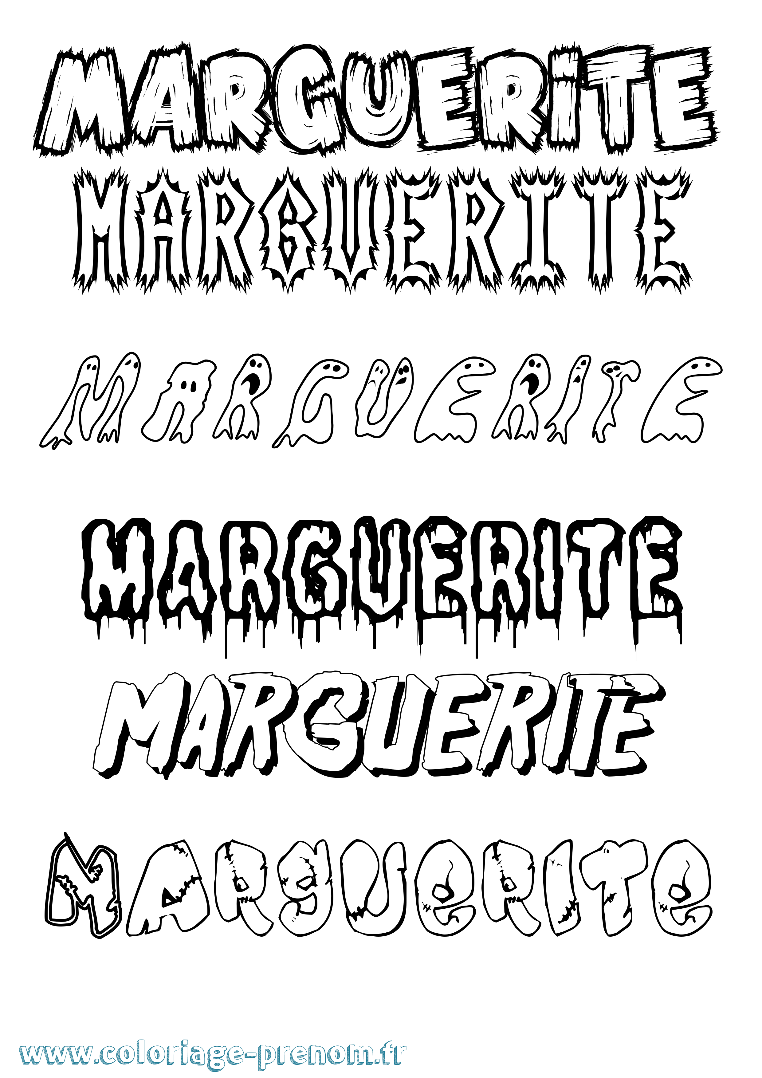 Coloriage Marguerite Coloriage prénom Marguerite