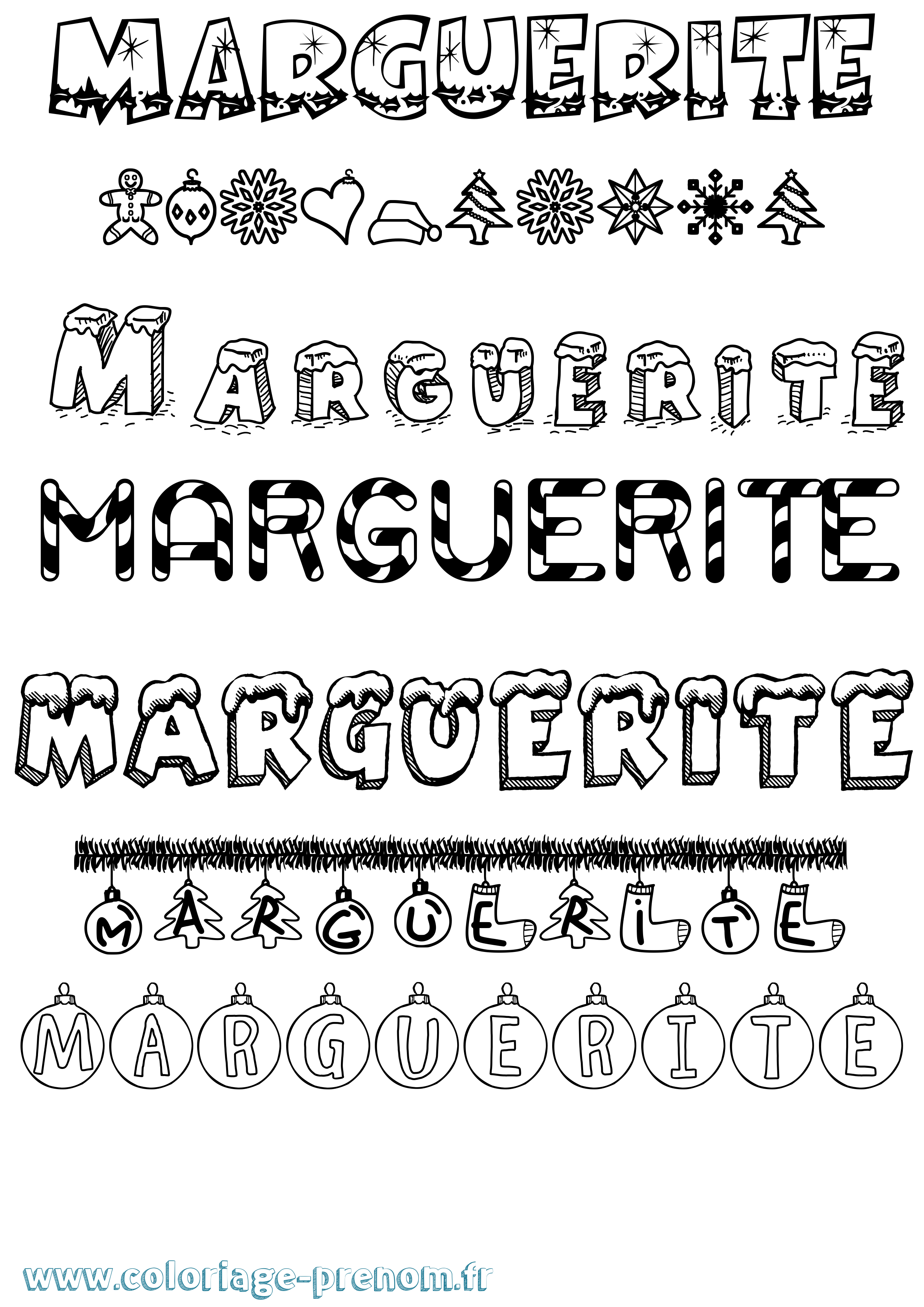 Coloriage Marguerite Coloriage prénom Marguerite