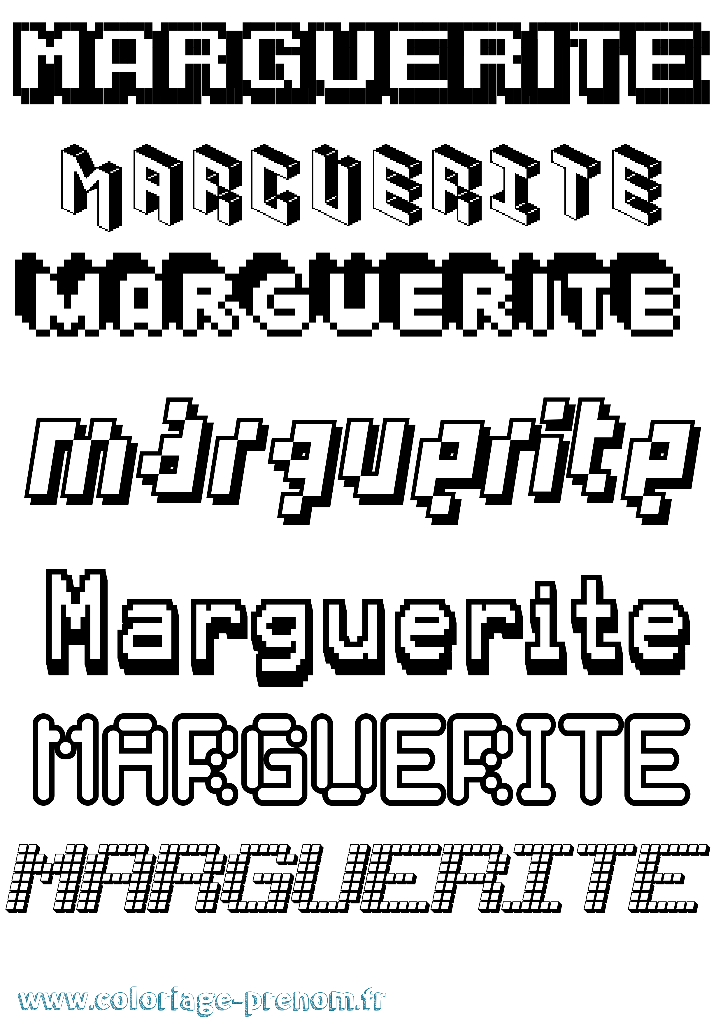 Coloriage Marguerite Coloriage prénom Marguerite