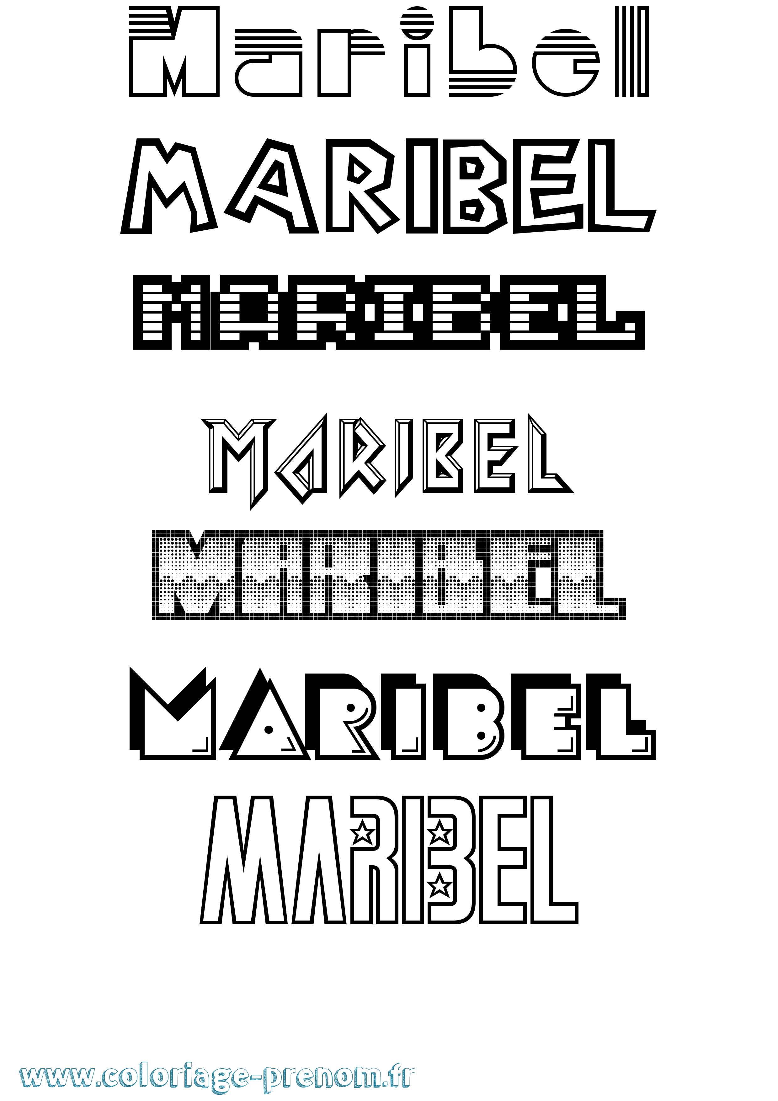 Coloriage Maribel Jeux Vidéos Coloriage prénom Maribel Jeux Vidéos
