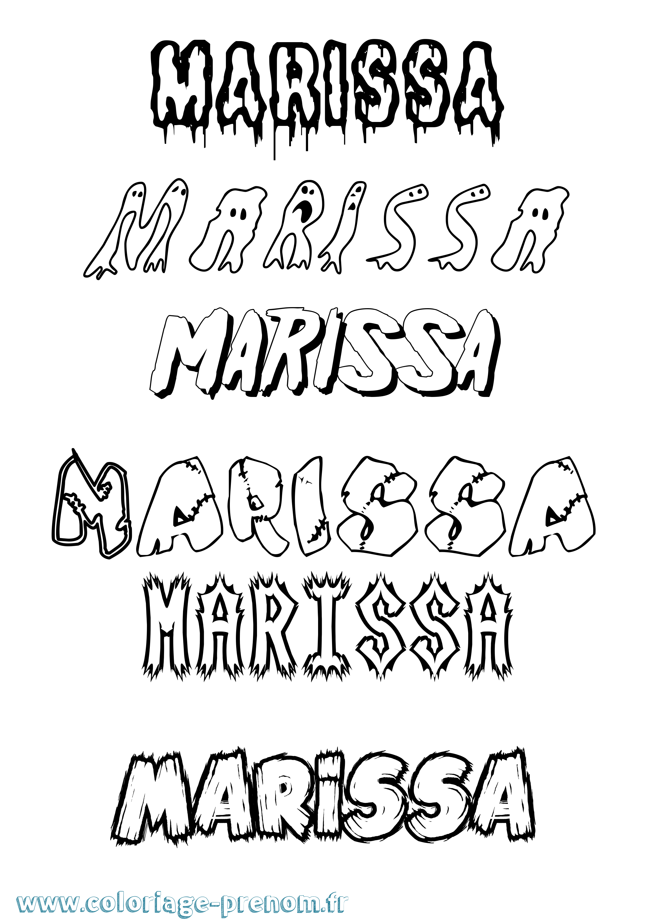 Coloriage Du Pr nom Marissa Imprimer Ou T l charger Facilement