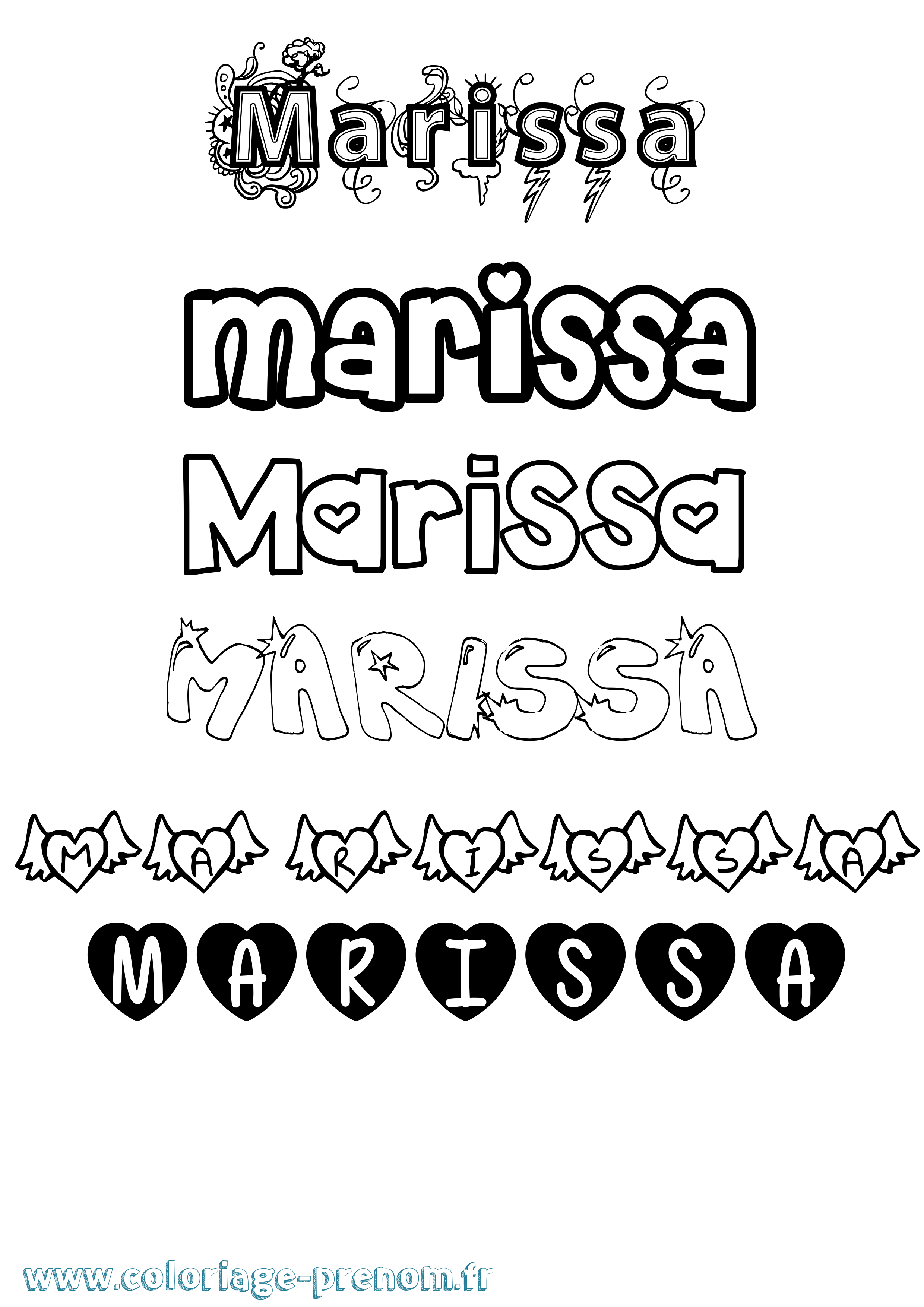 Coloriage Du Pr nom Marissa Imprimer Ou T l charger Facilement