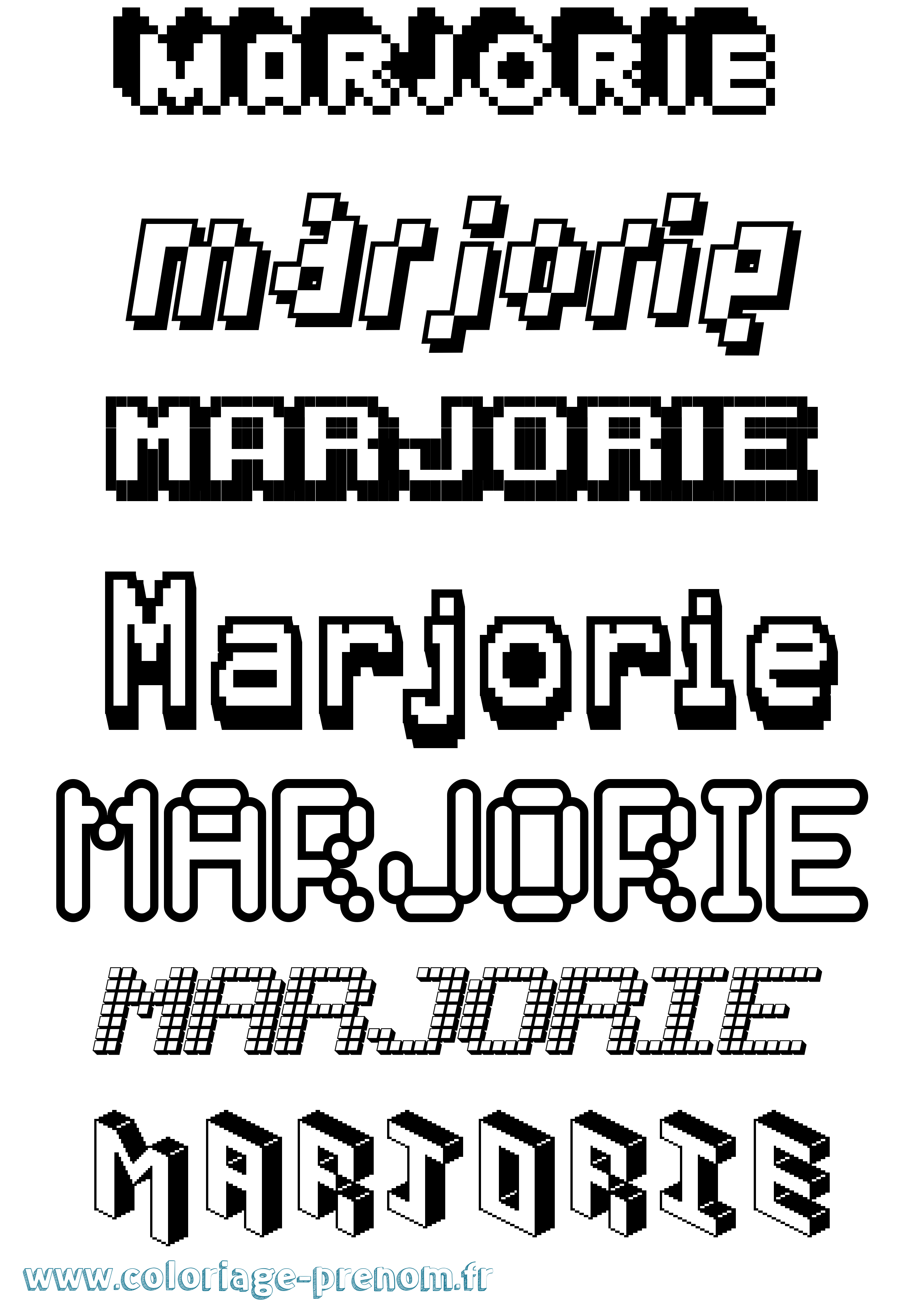 Coloriage prénom Marjorie