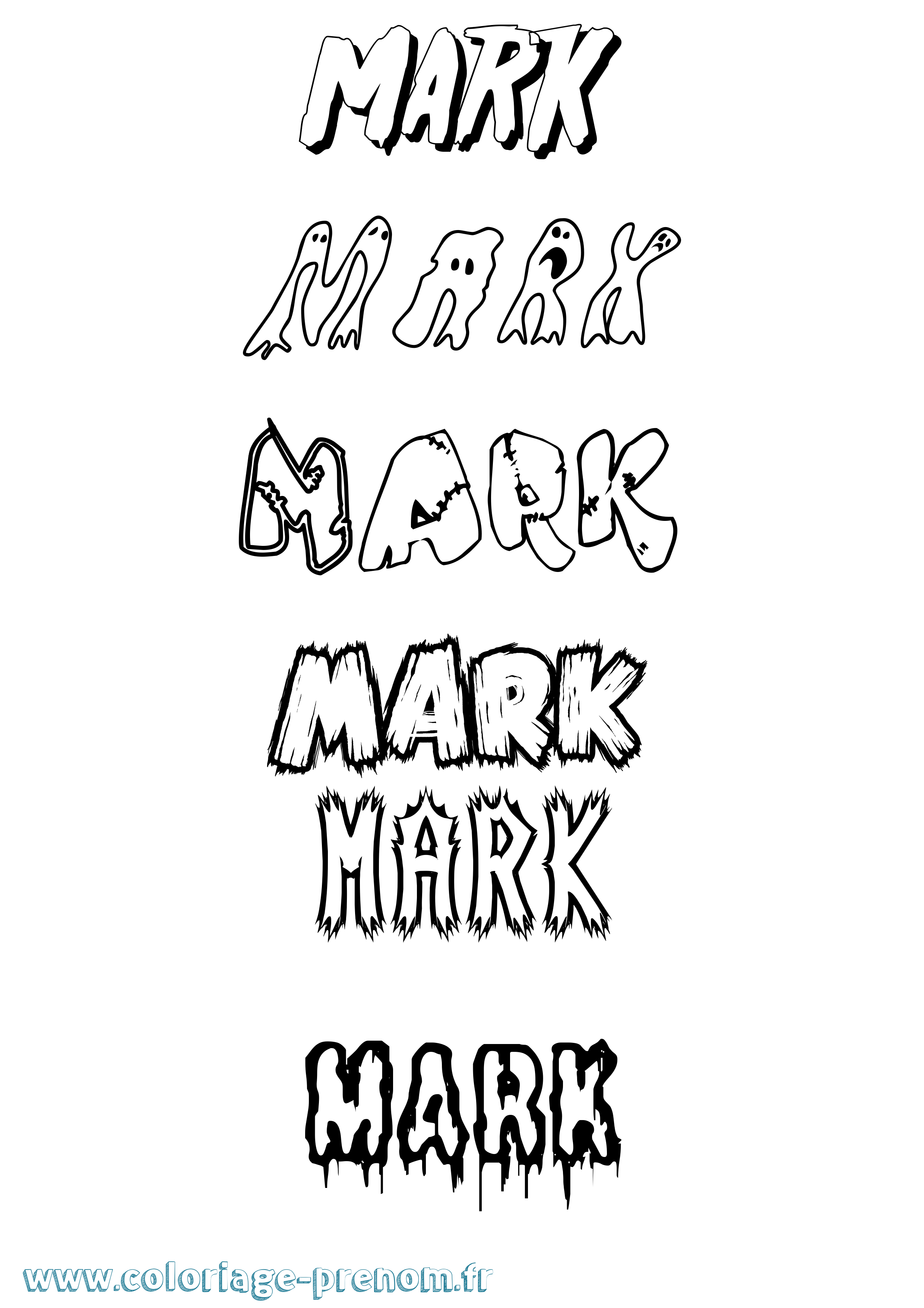Coloriage prénom Mark Frisson