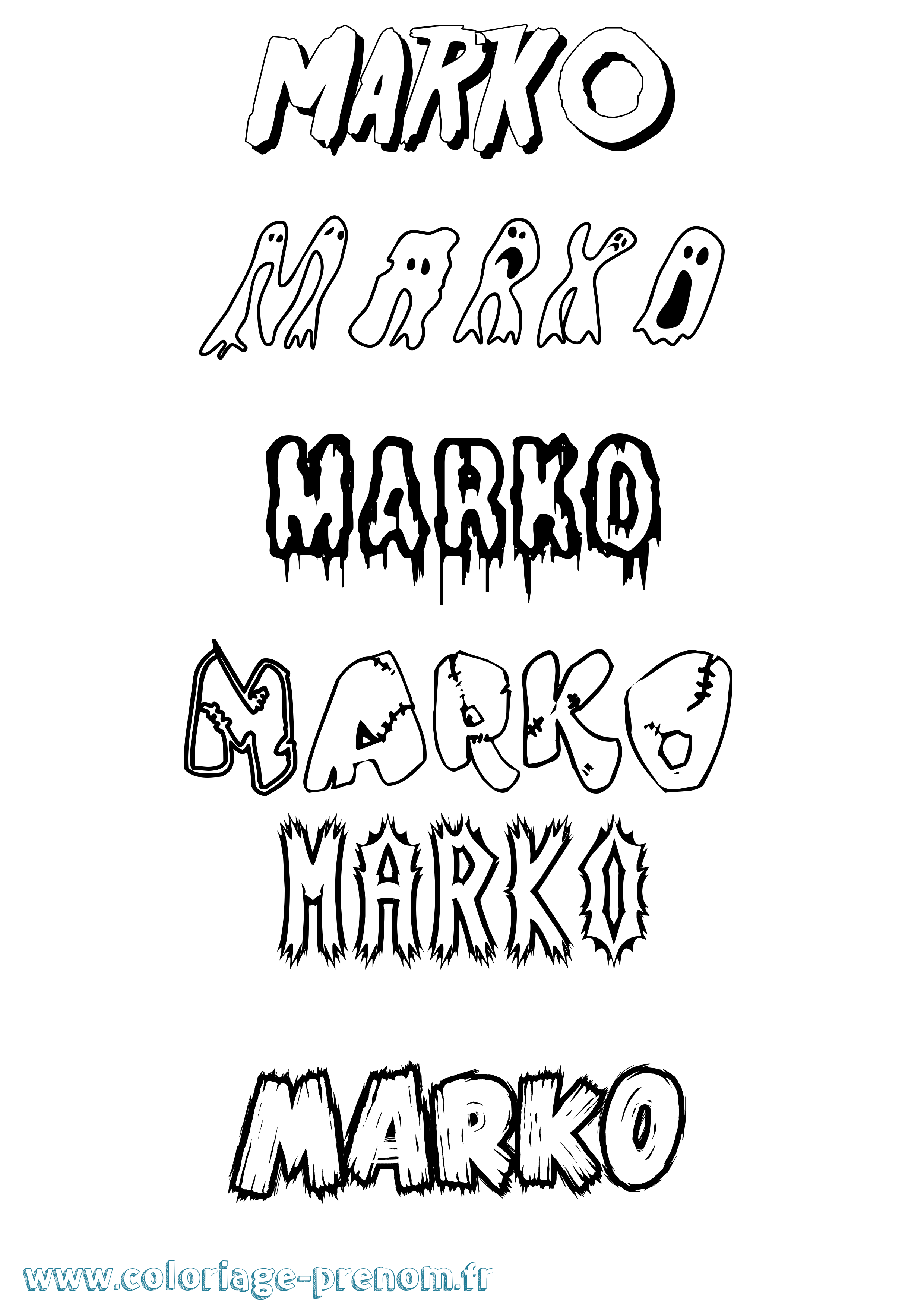 Coloriage Marko Coloriage prénom Marko