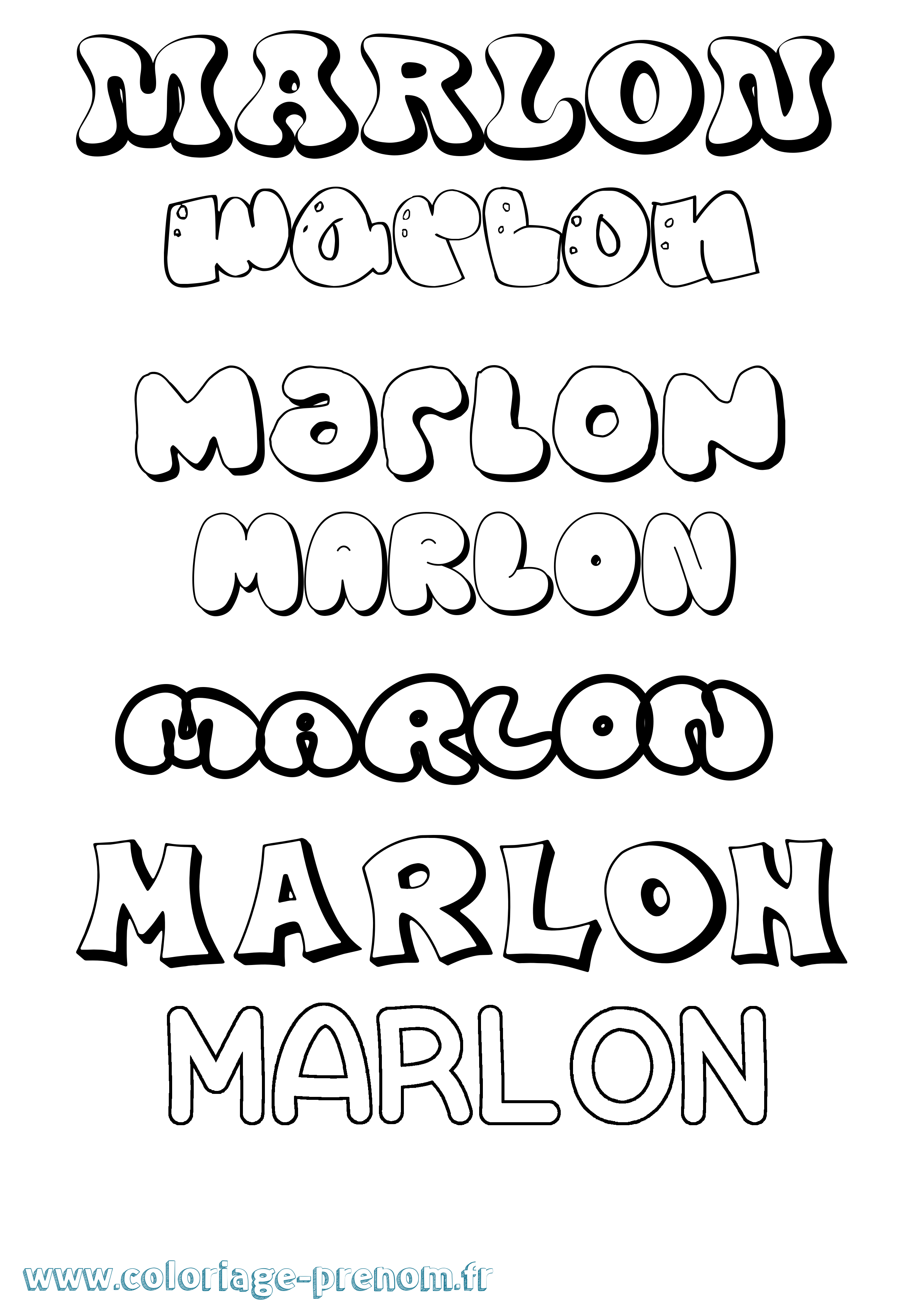 Coloriage Marlon Coloriage prénom Marlon