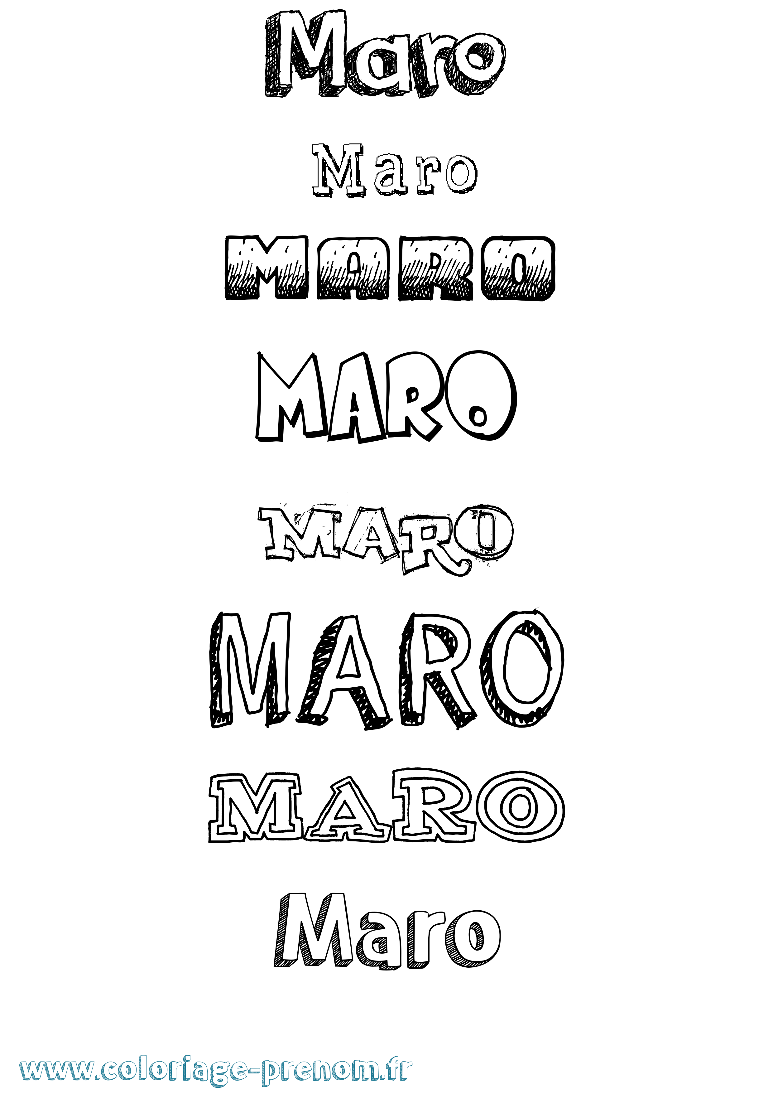 Coloriage Maro Dessiné Coloriage prénom Maro Dessiné